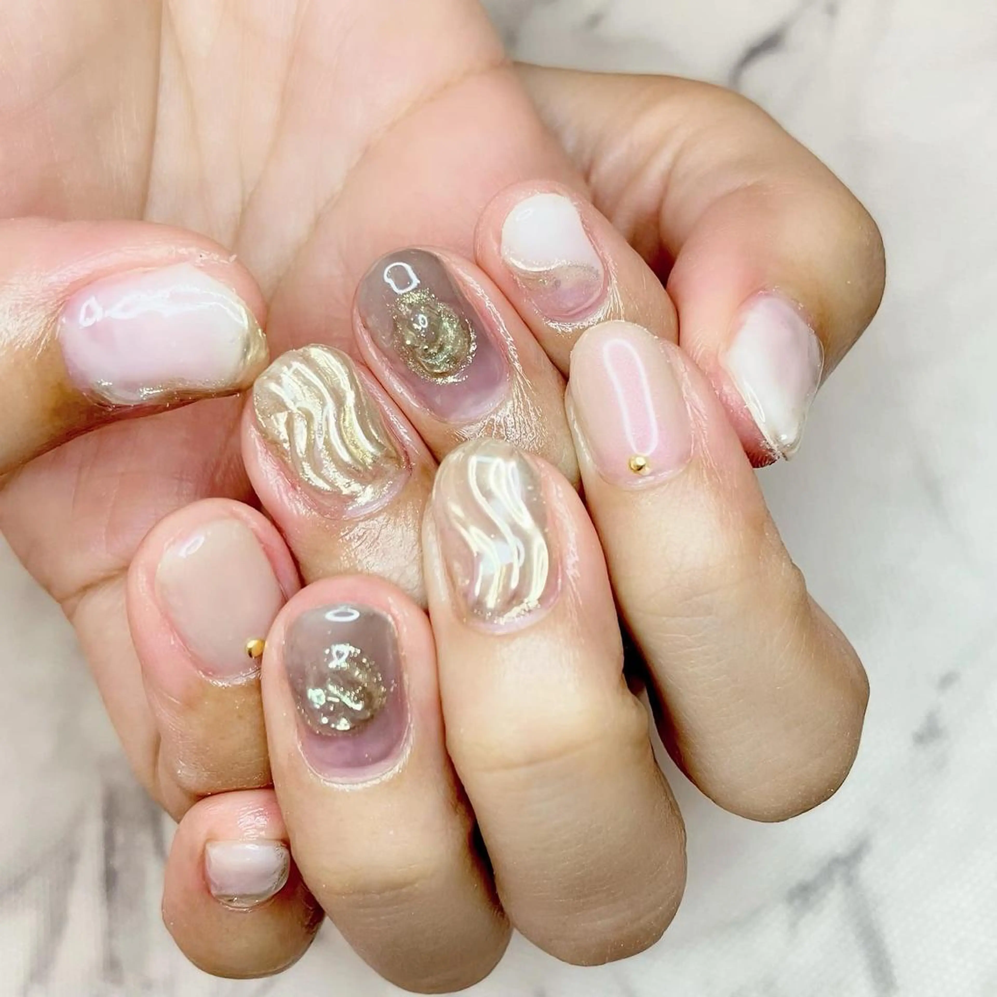 ネイル ニュアンスネイル nail salon mのネイルデザイン