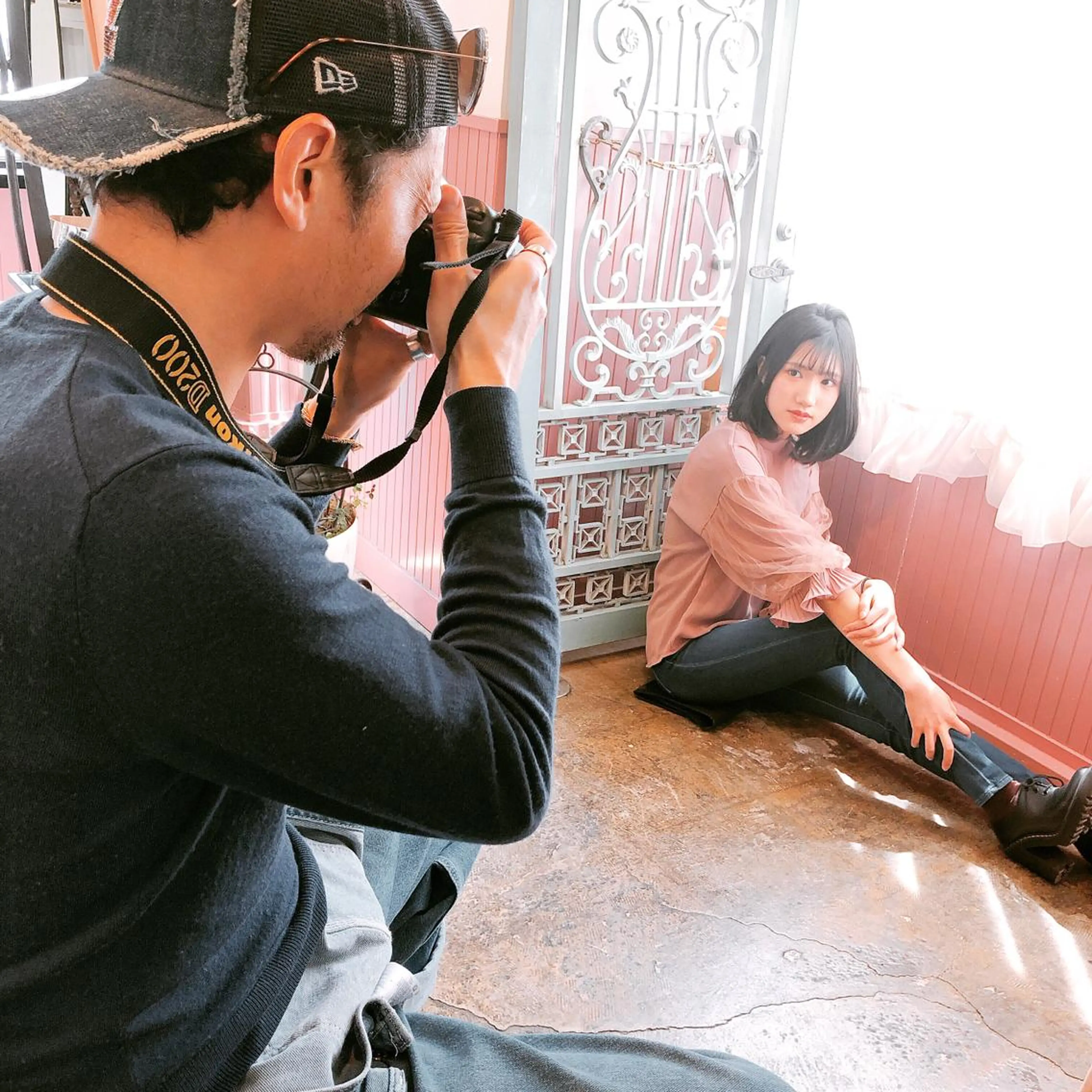 ミディアム カラー パーマ ヘアアレンジ 表参道Lise おおいしおりのヘアスタイル