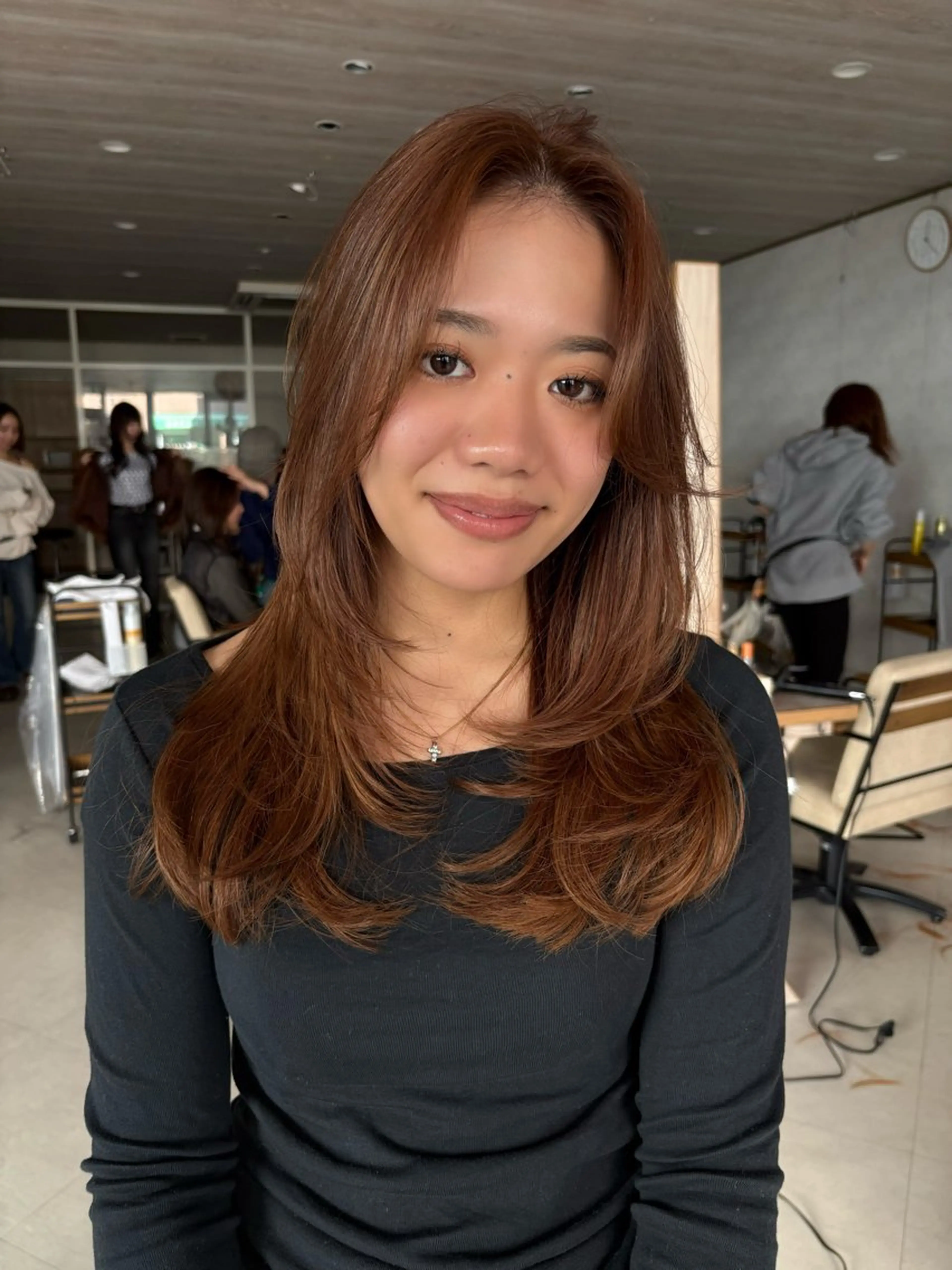 カラー カット ヘアカラー トリートメント 透明感カラー/海外風 レイヤー/mao🗽のヘアスタイル