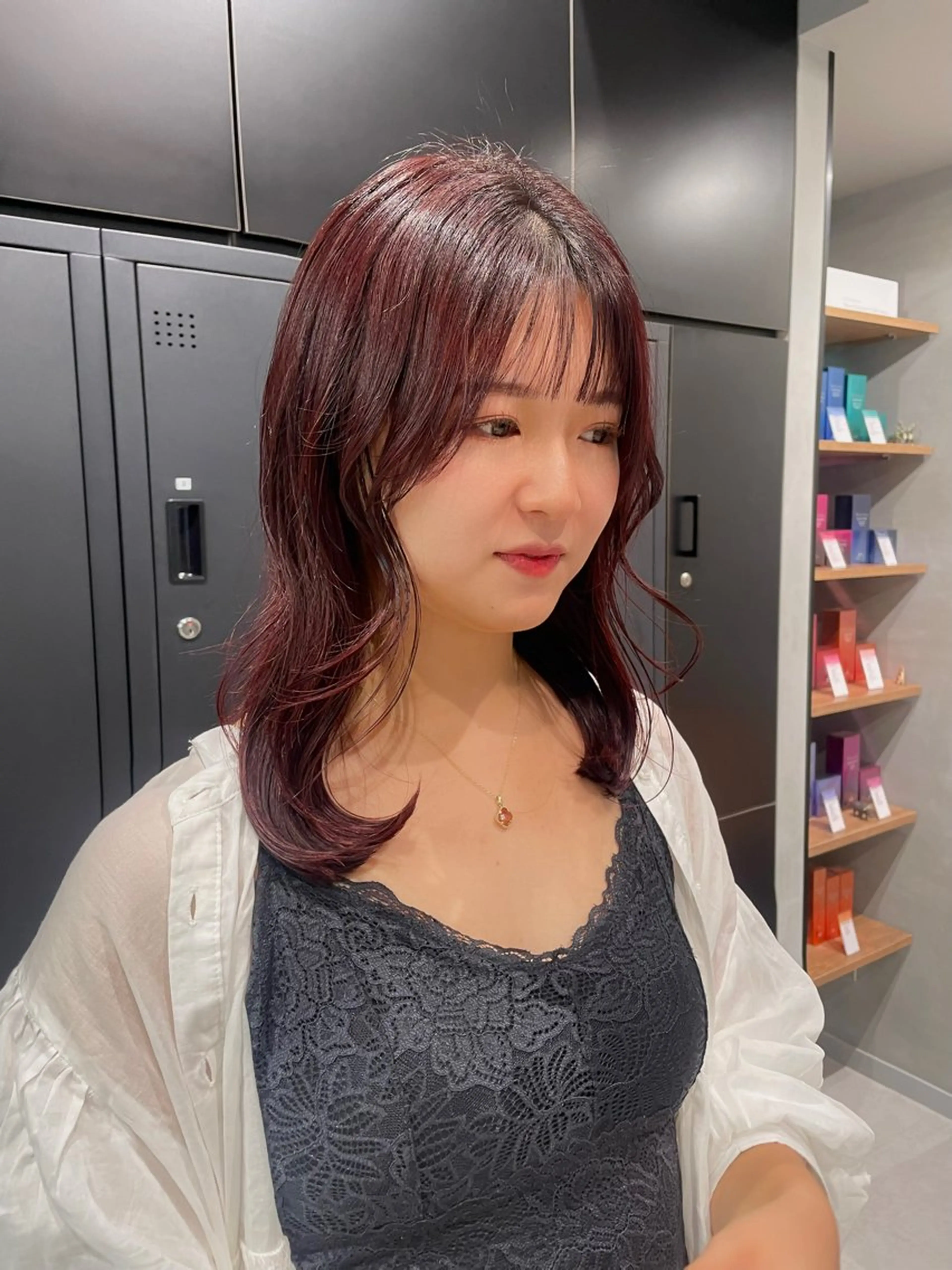 ロング カラー カット ヘアカラー トリートメント ヘッドスパ ヘアセット 暖色レイヤー 🥀REIRIのヘアスタイル