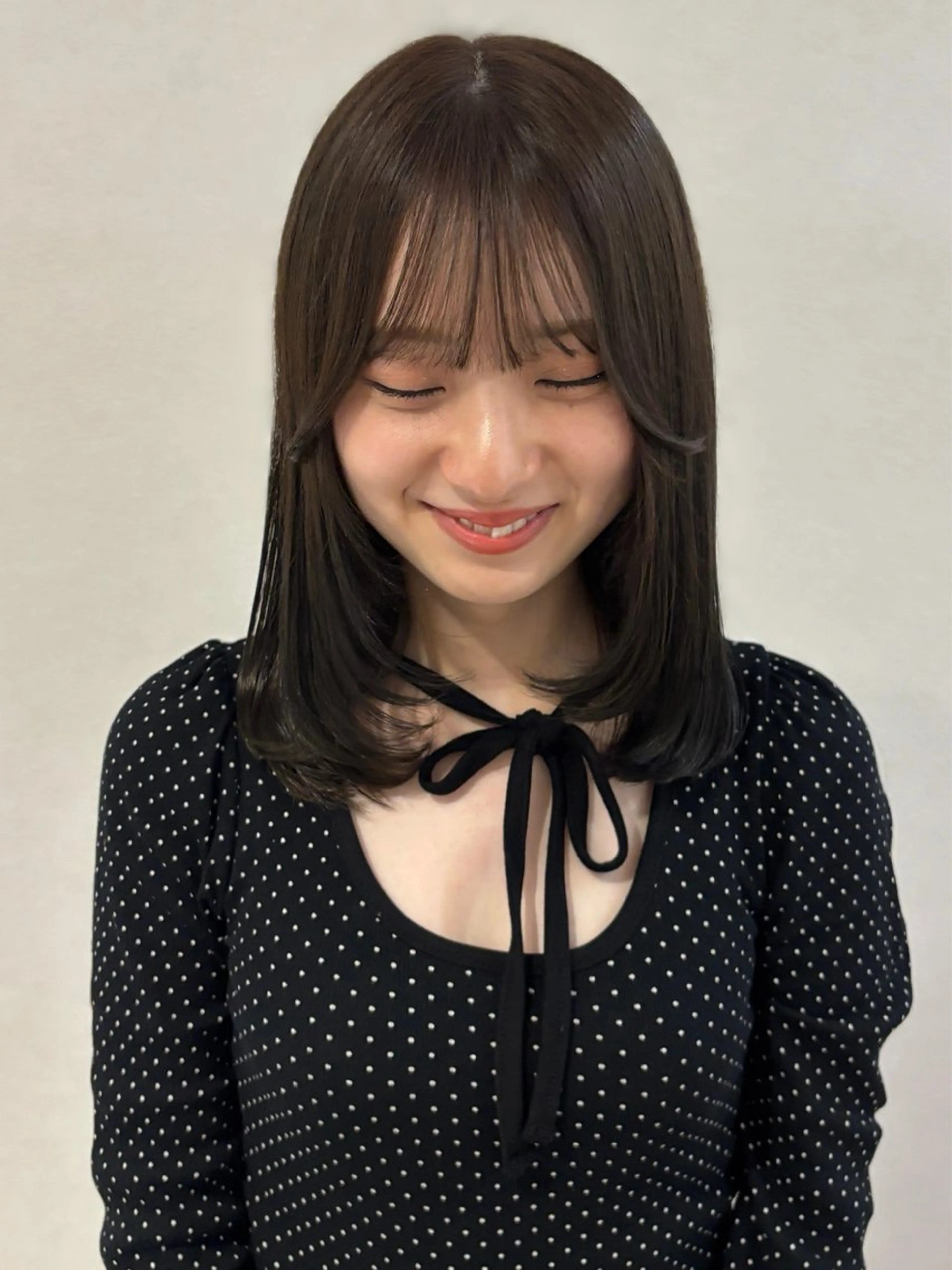 セミロング カラー 透明感カラー 顔周りカット カット ヘアカラー トリートメント CHAINON×FeM#所属・名駅/sHiHo/透 明感カラー✨🎀/のヘアスタイル