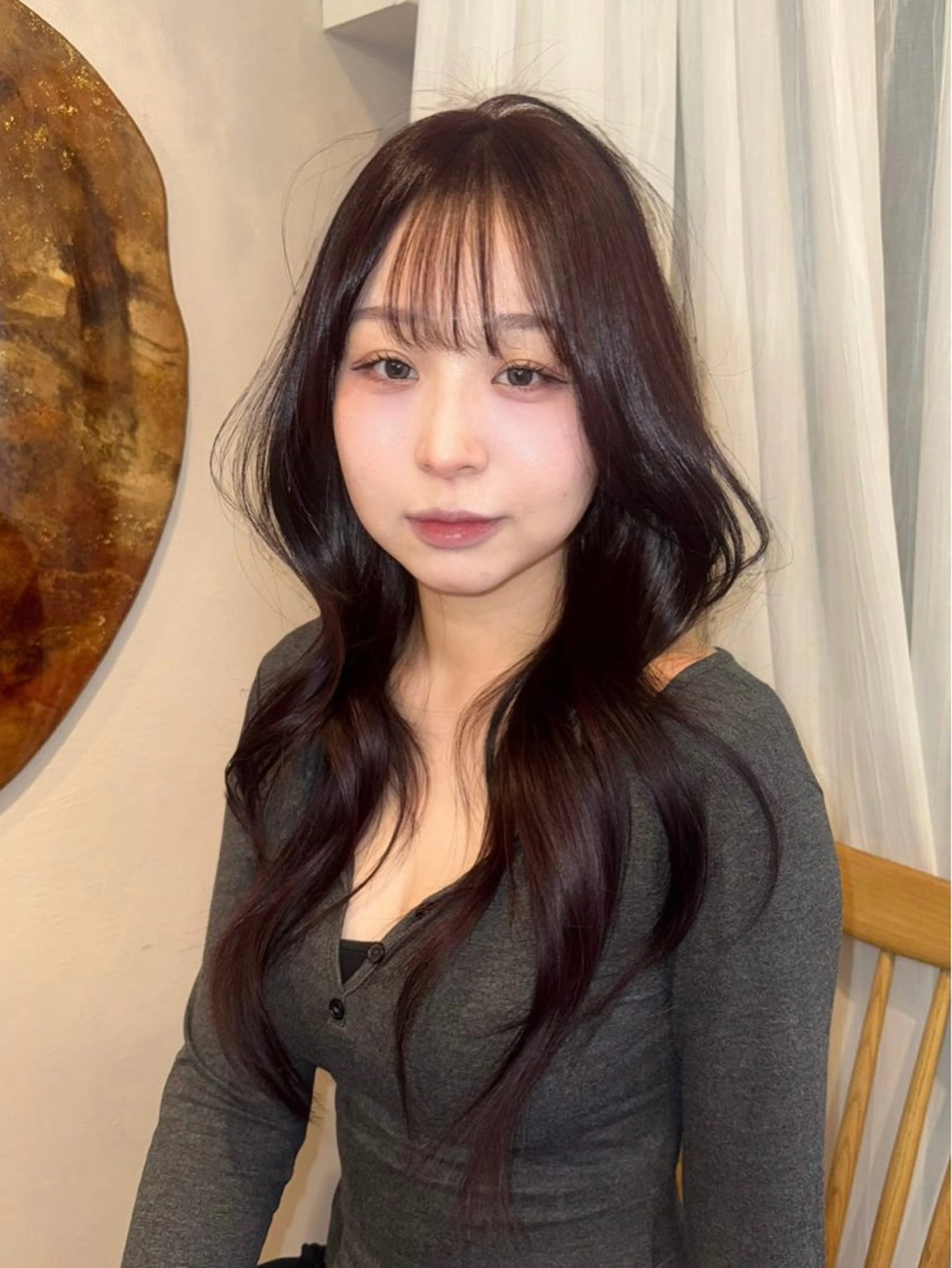 ロング ヘアカラー 韓国ヘア 🇰🇷 natsukiのヘアスタイル