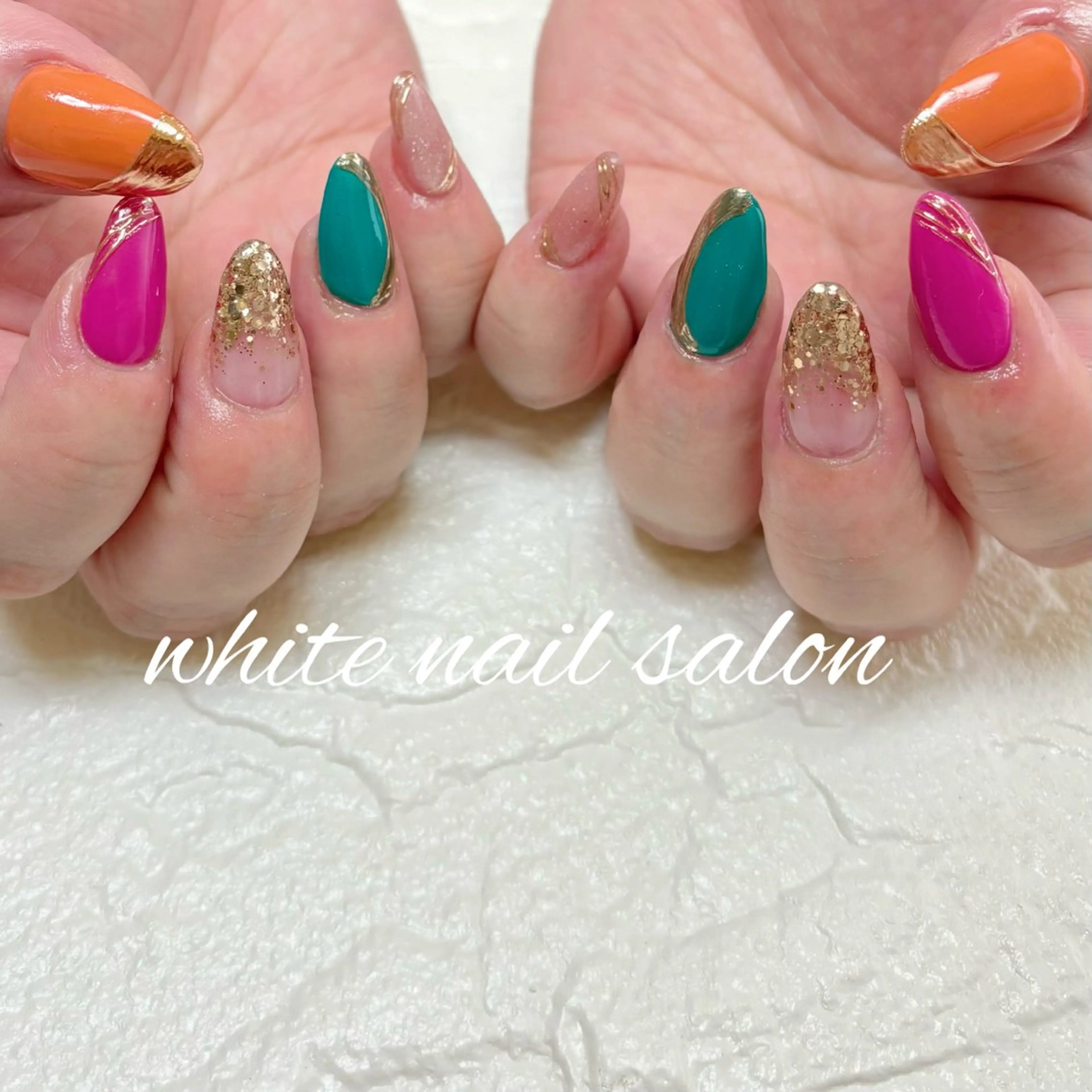 ネイル 持ち込み ホワイト ハンドネイル white nail salonのネイルデザイン