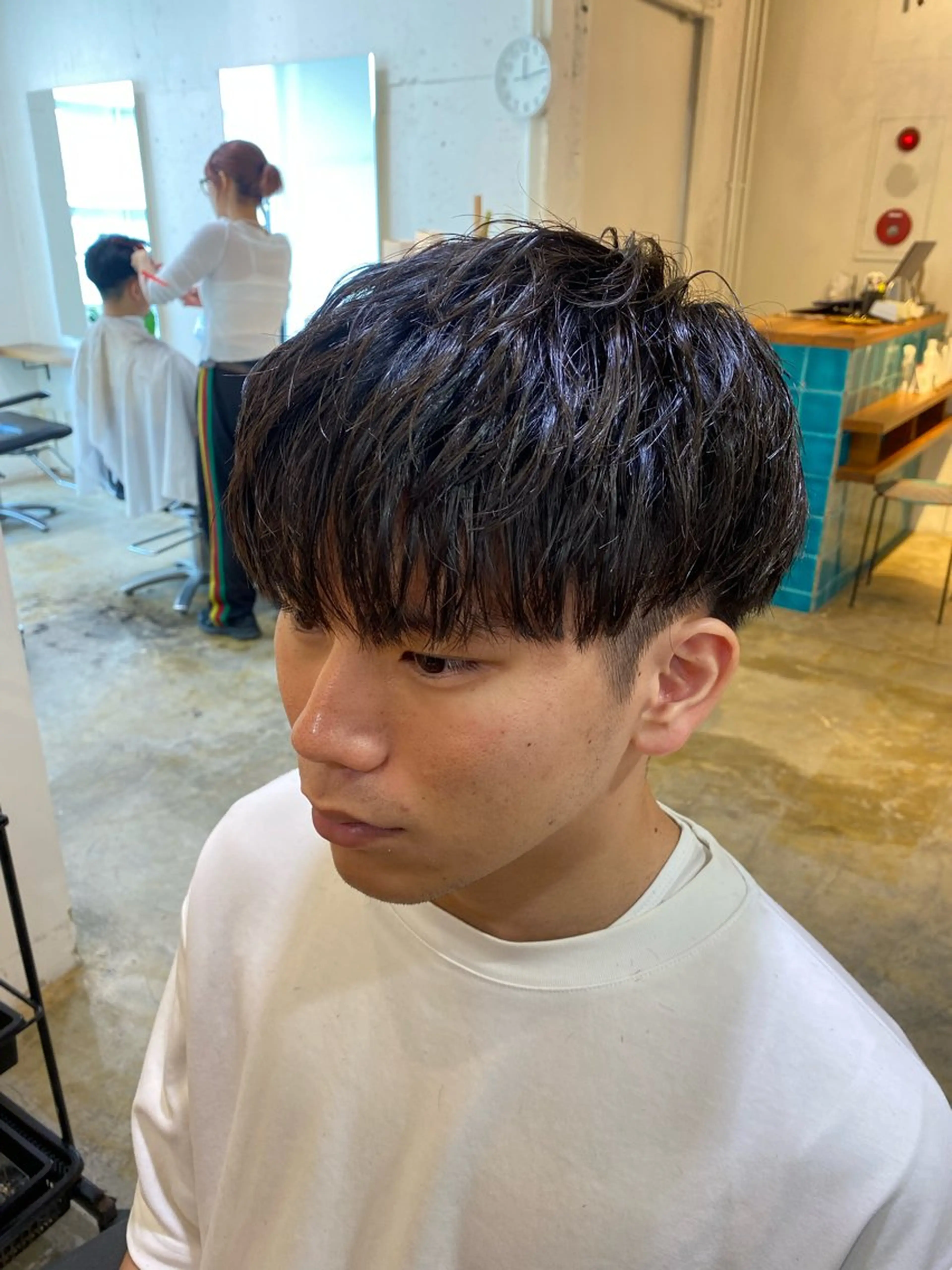 ショート メンズ カット トリートメント レイヤーボブ/ 艶カラー/サナ🌼のヘアスタイル