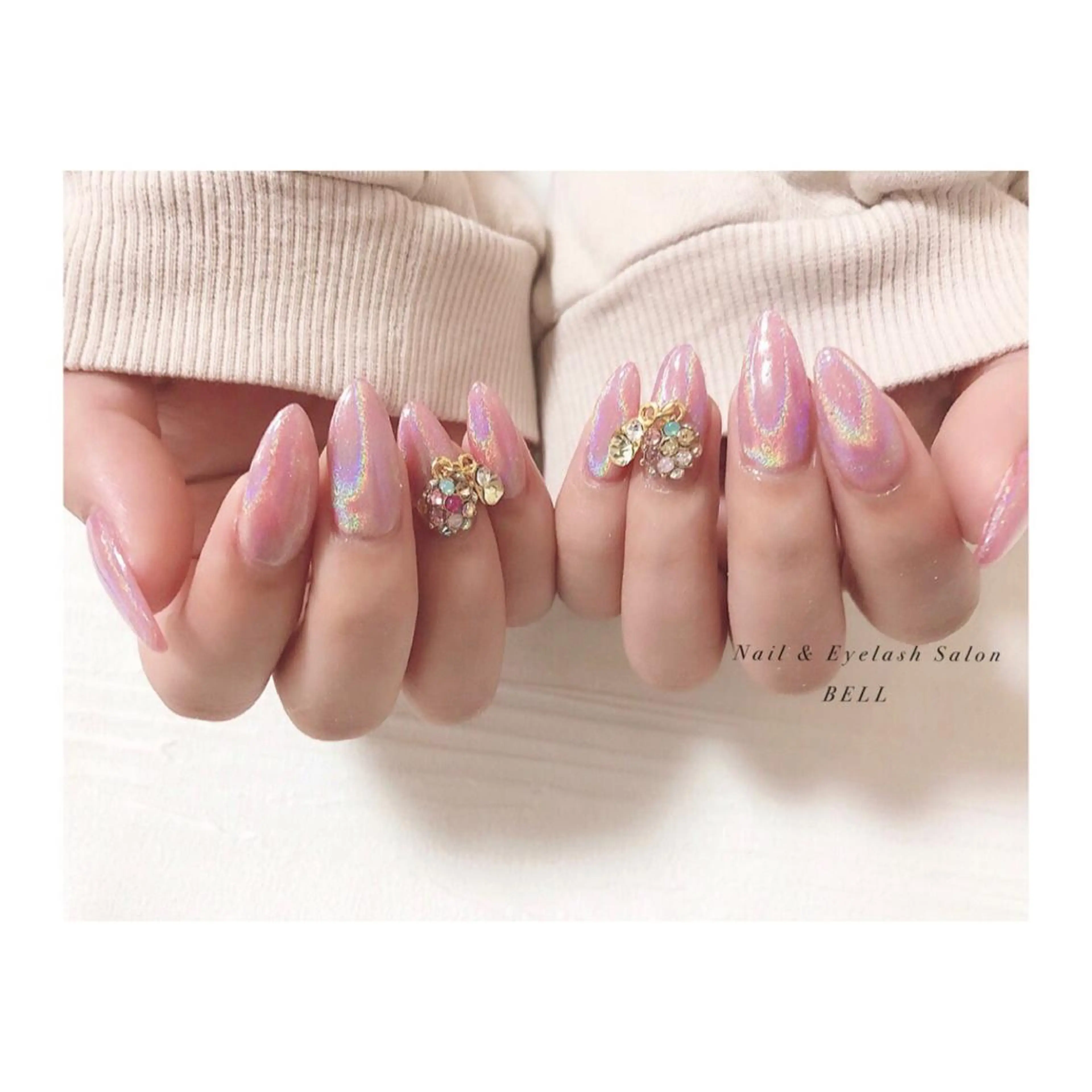 ネイル アートネイル ピンク ハンドネイル ROI. Ayumi.のネイルデザイン