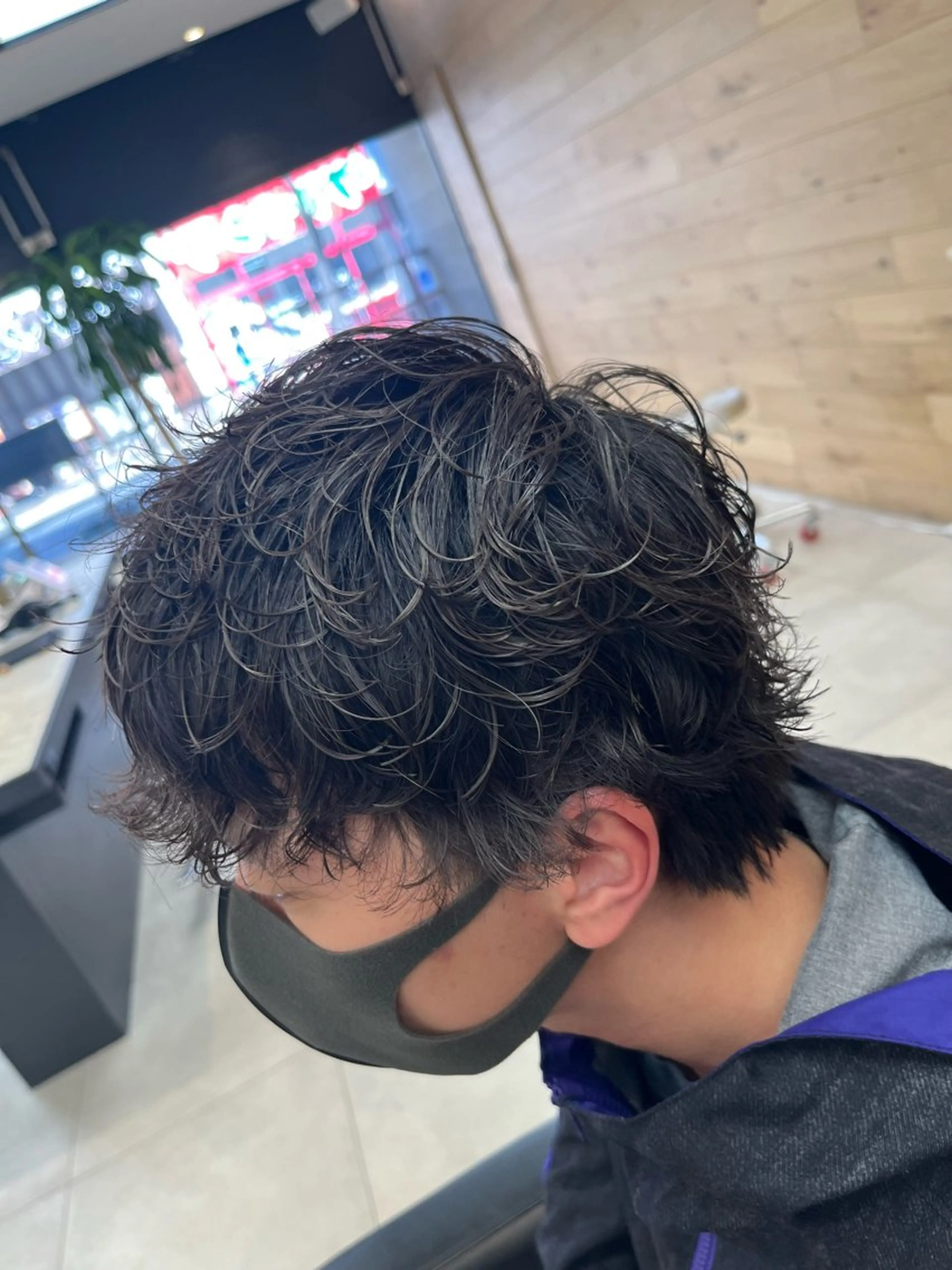 ミディアム パーマ メンズ ブリーチパーマ🌍 正木天のヘアスタイル