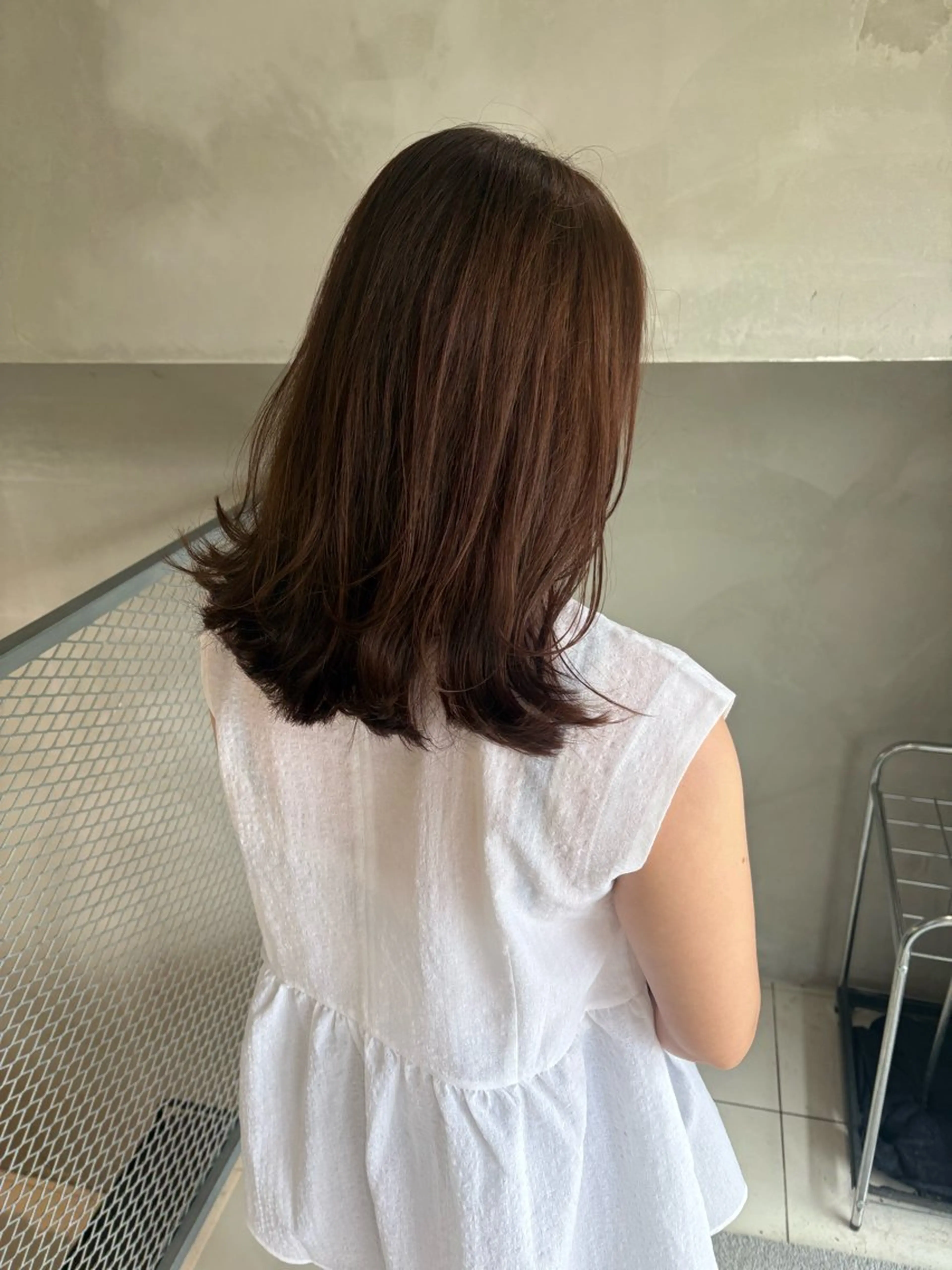 ミディアム カラー カット ヘアカラー トリートメント 透明感カラー🫧 nanohaのヘアスタイル