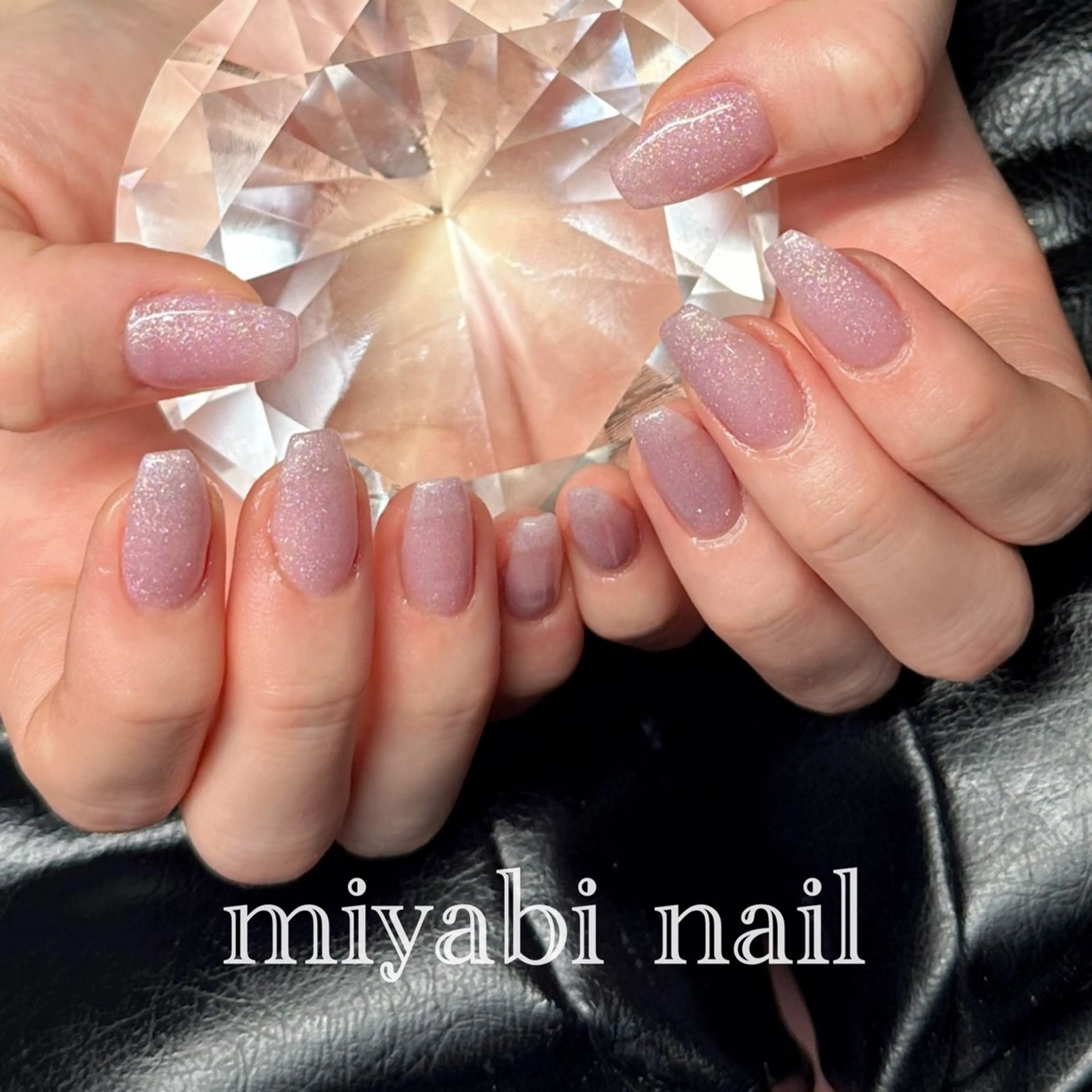 ネイル ジェルネイル ラメ(グリッター) 持ち込み シンプルネイル 春ネイル ハンドネイル miyabi nail 桂川駅近くのネイルデザイン