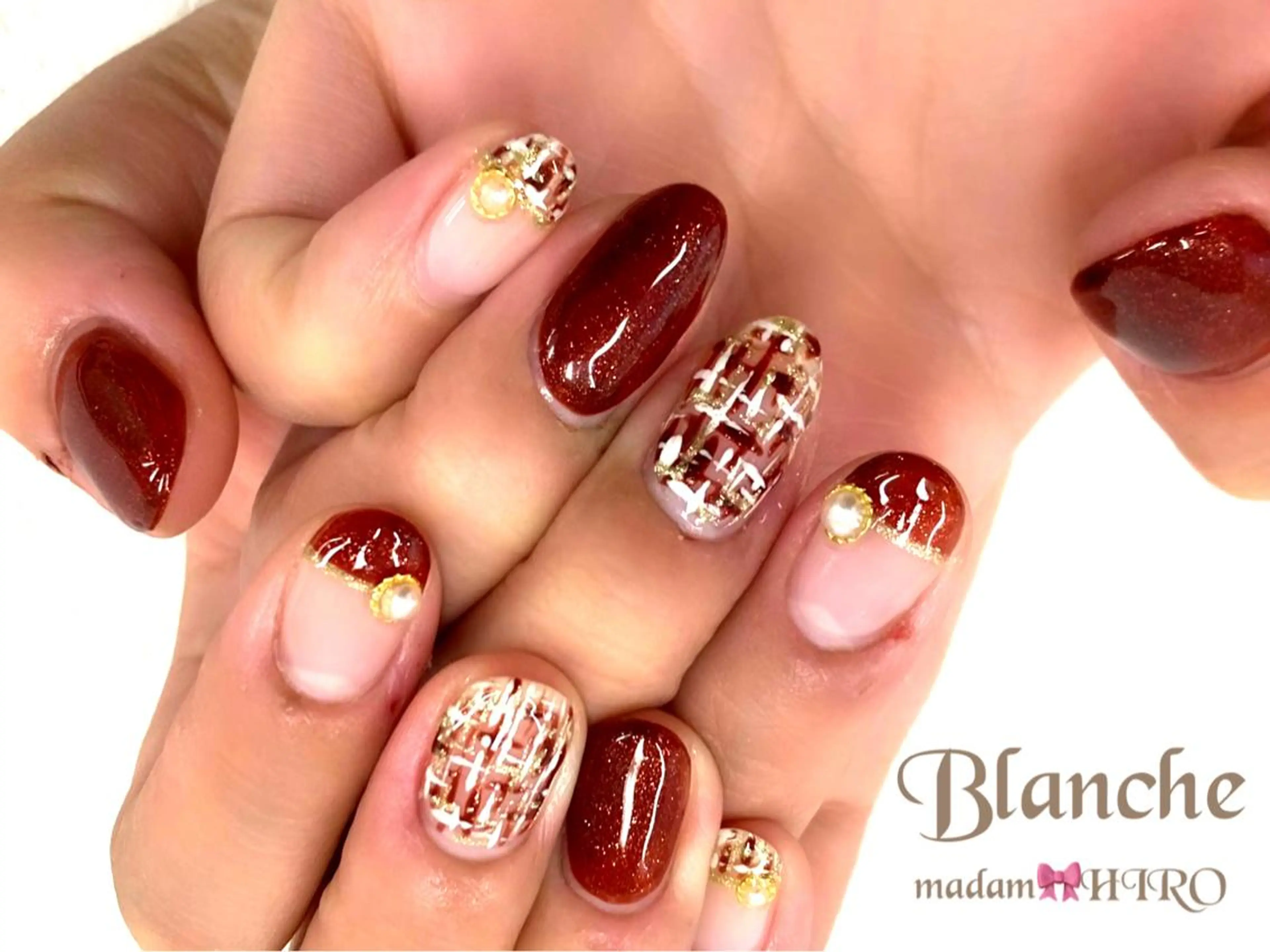 ネイル 冬ネイル ハンドネイル Lianネイル 寛子Lianのネイルデザイン