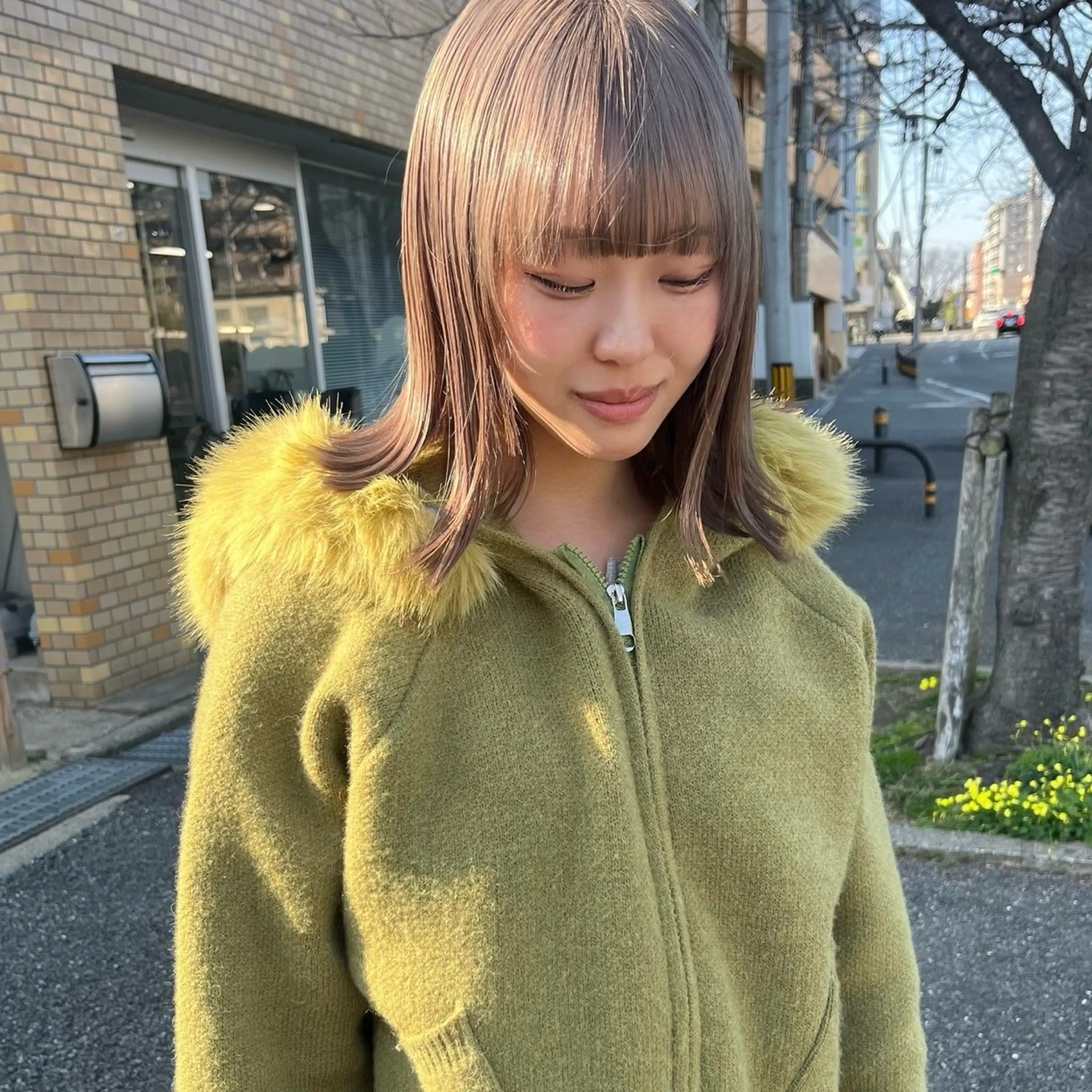 ミディアム カラー ベージュカラー ハイトーンカラー カット ヘアカラー トリートメント yuumi/大濠🪷 顔周り/ハイトーンのヘアスタイル