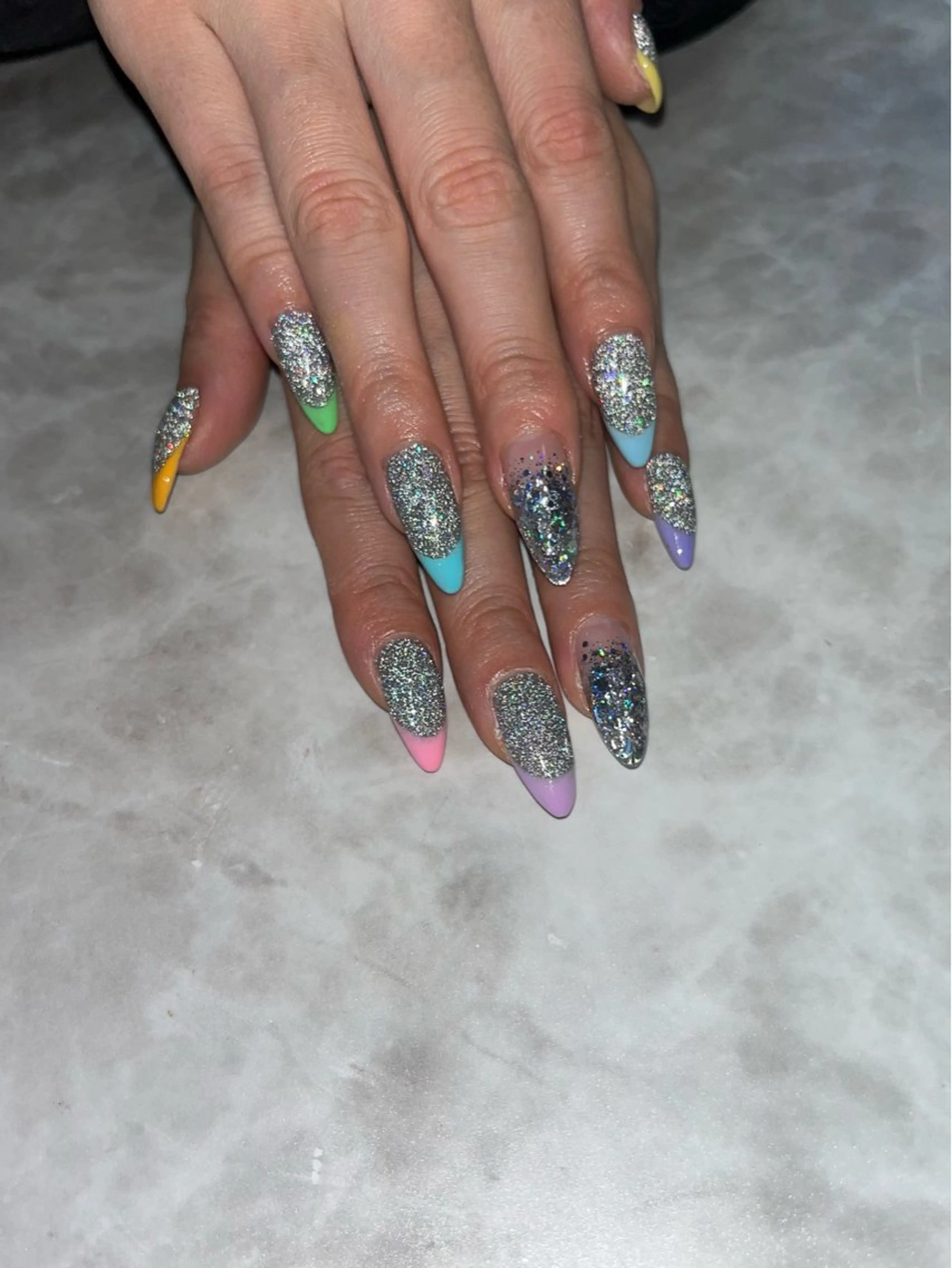 ネイル フラッシュネイル パステルネイル Nailsalon E's cafeのネイルデザイン