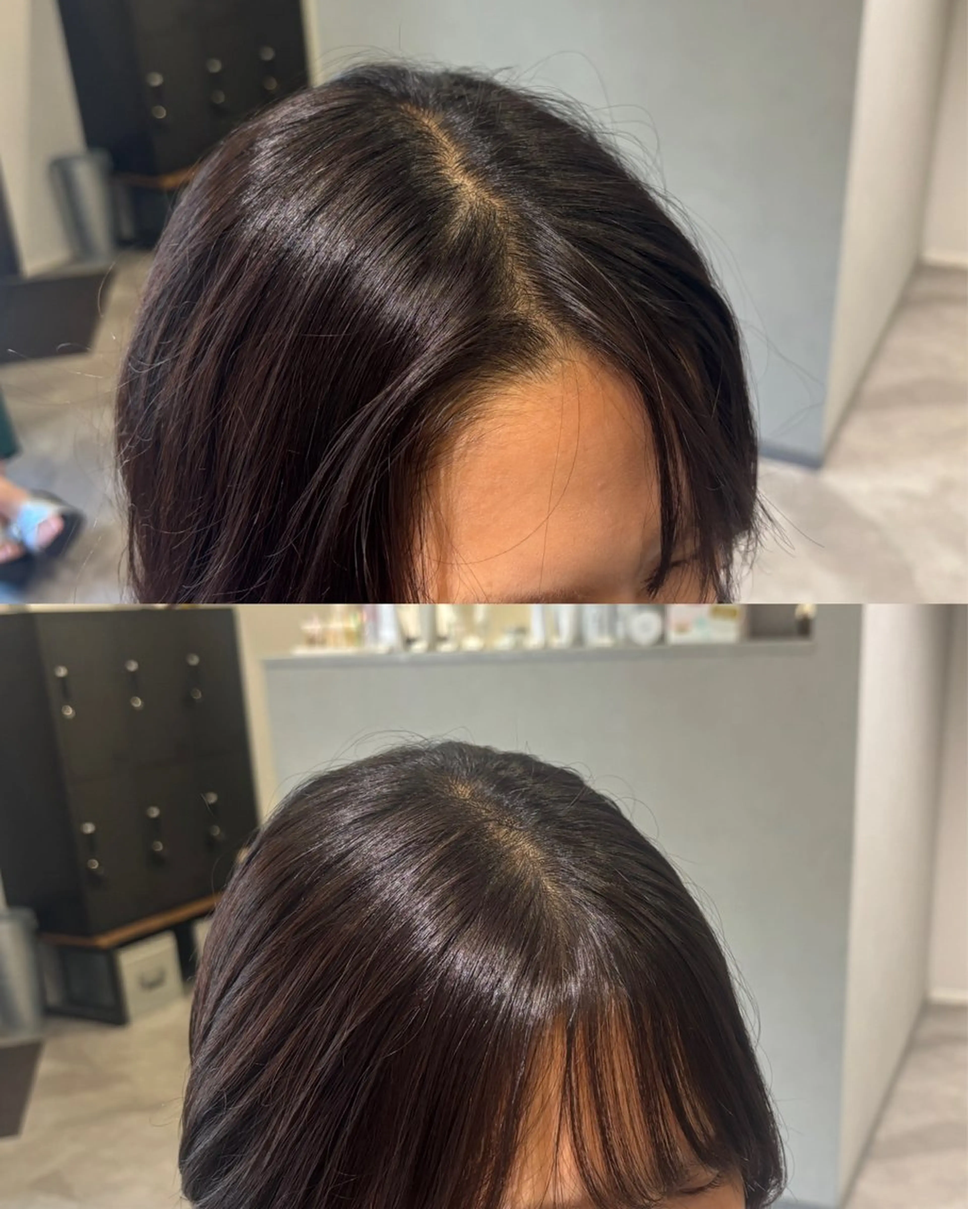 縮毛矯正 長尾ゆりの/ボブ/ ベージュ/ハイトーンのヘアスタイル