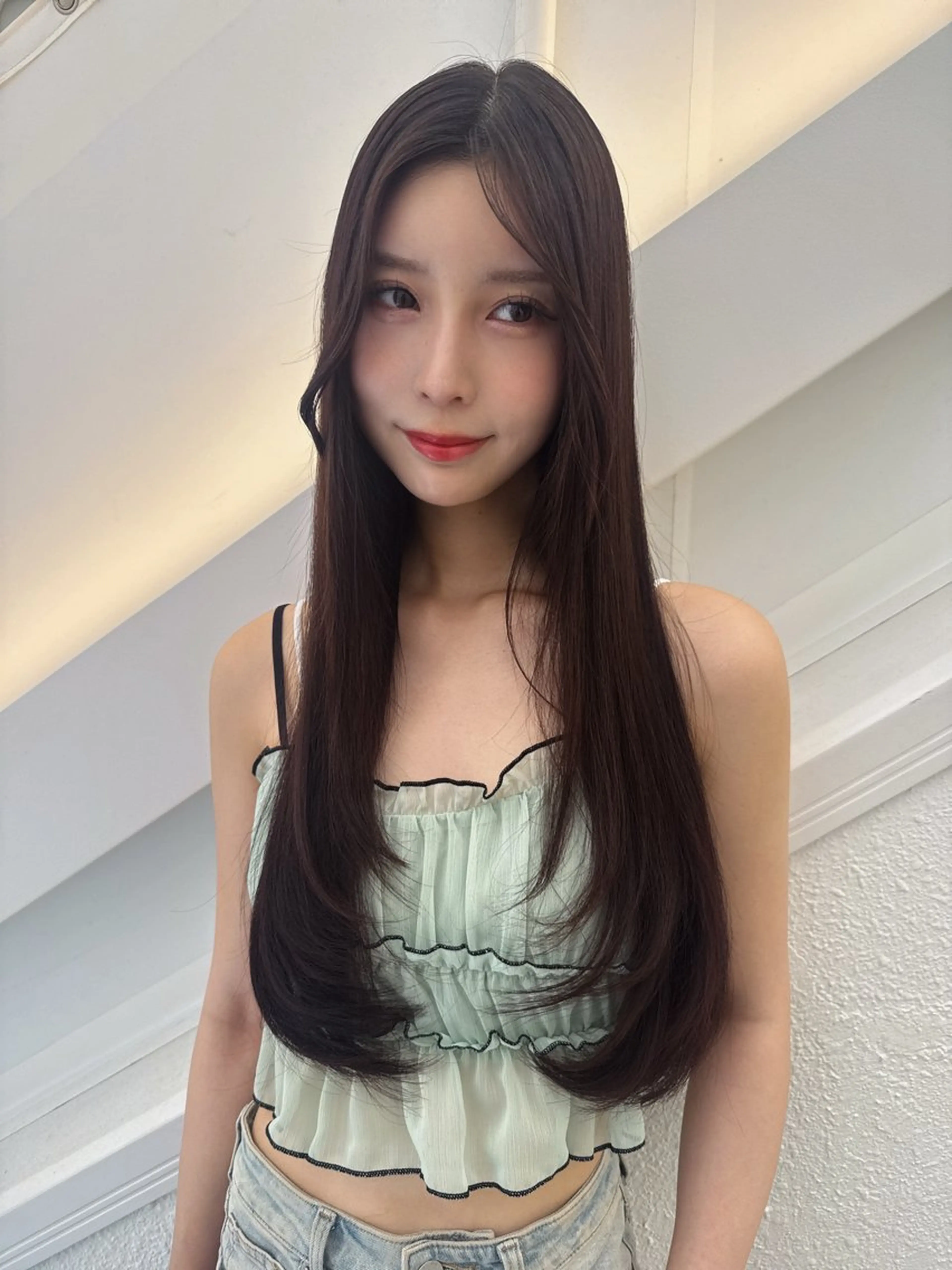 ロング カラー 黒髪 ブリーチ 透明感カラー ブリーチなしカラー 卒業式のヘアスタイル カット ヘアカラー トリートメント 💎透明感カラー特化 💎TAISEIのヘアスタイル