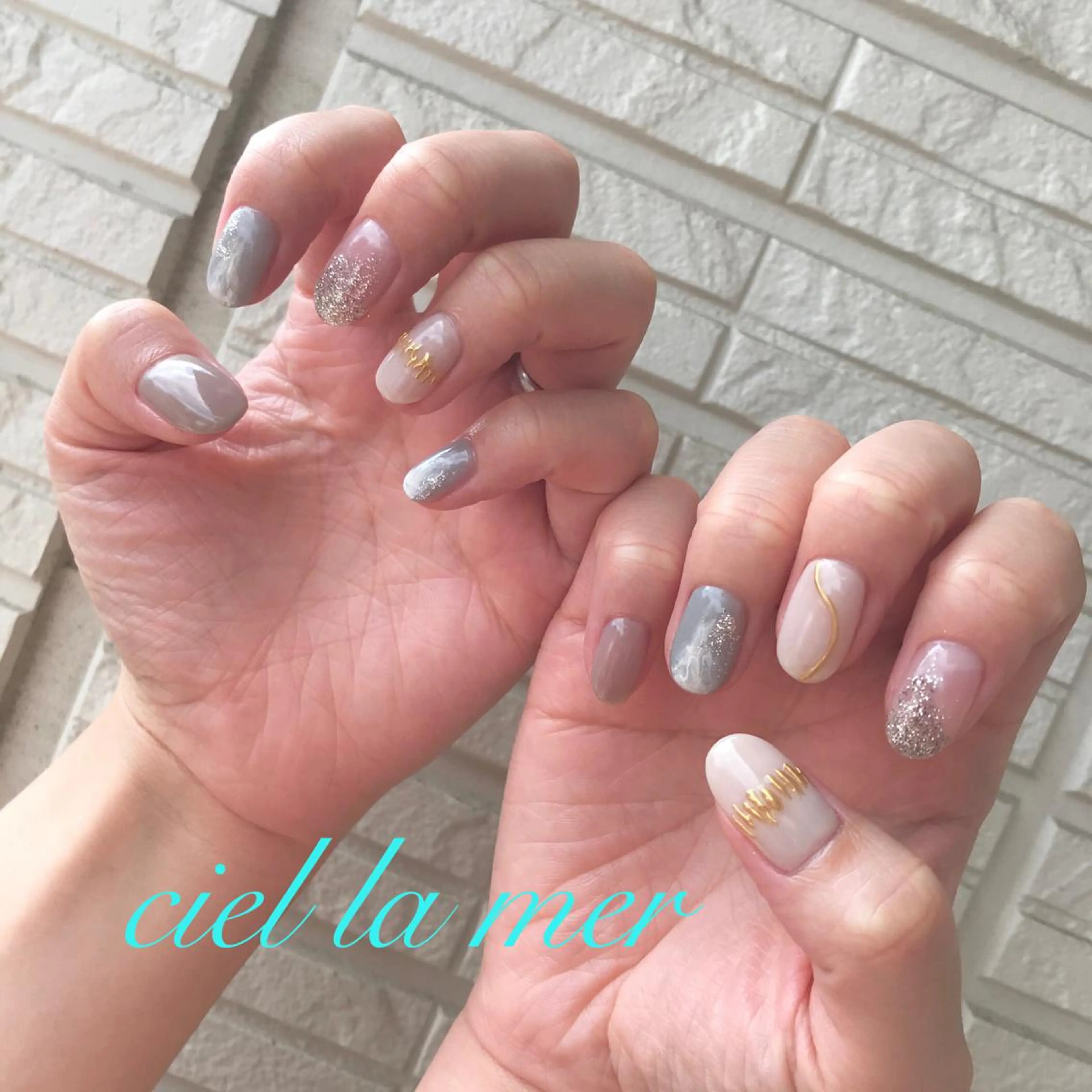 ネイル ハンドネイル フットネイル ciel la merのネイルデザイン