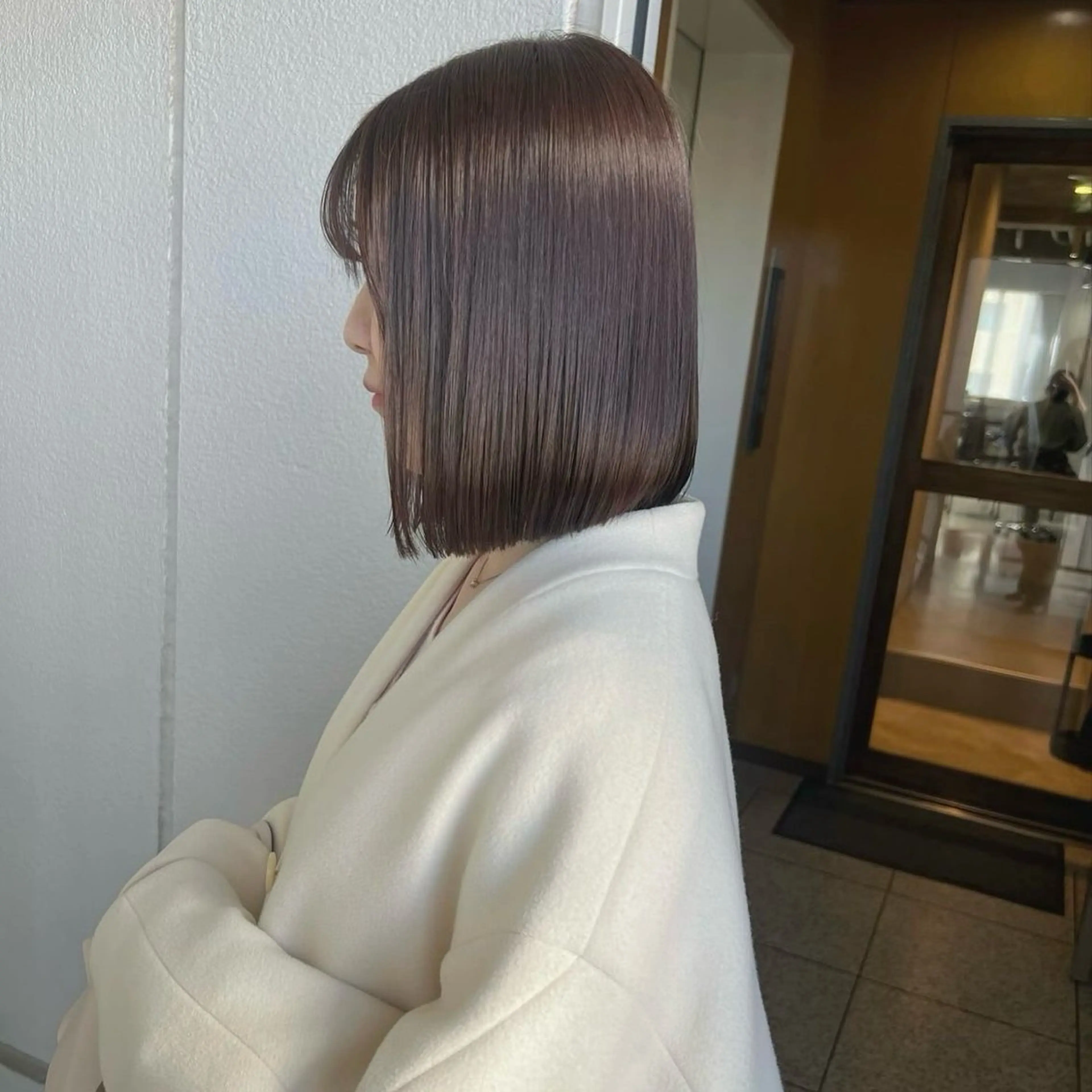 ミディアム カラー ベージュカラー ブラウンカラー ブラウンベージュ ボブ カット ヘアカラー akane/ベージュ /オリーブ/ブラウンのヘアスタイル