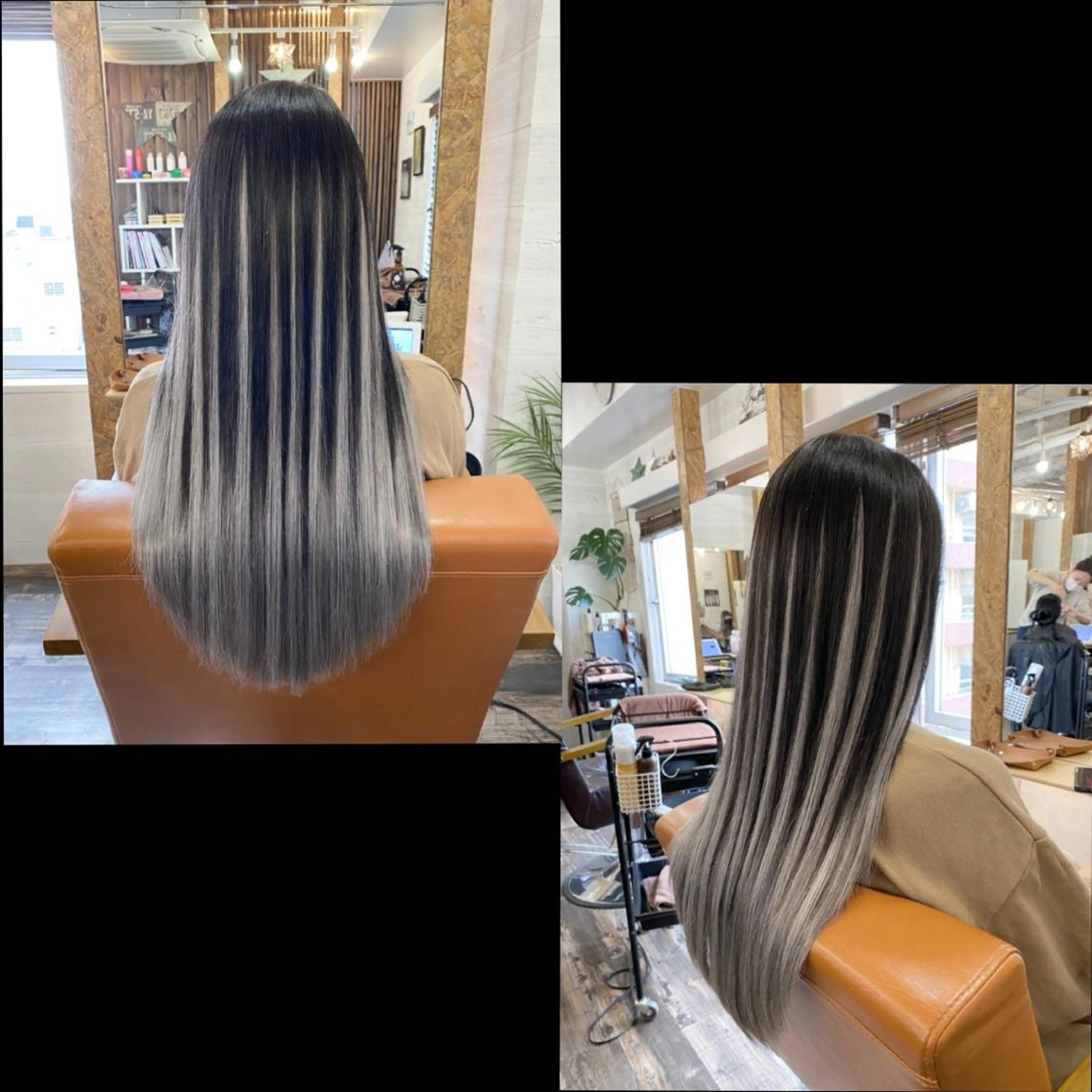 ロング カラー ヘアカラー エクステ ✯カラー&編み込み エクステ✯池田智博✯のヘアスタイル