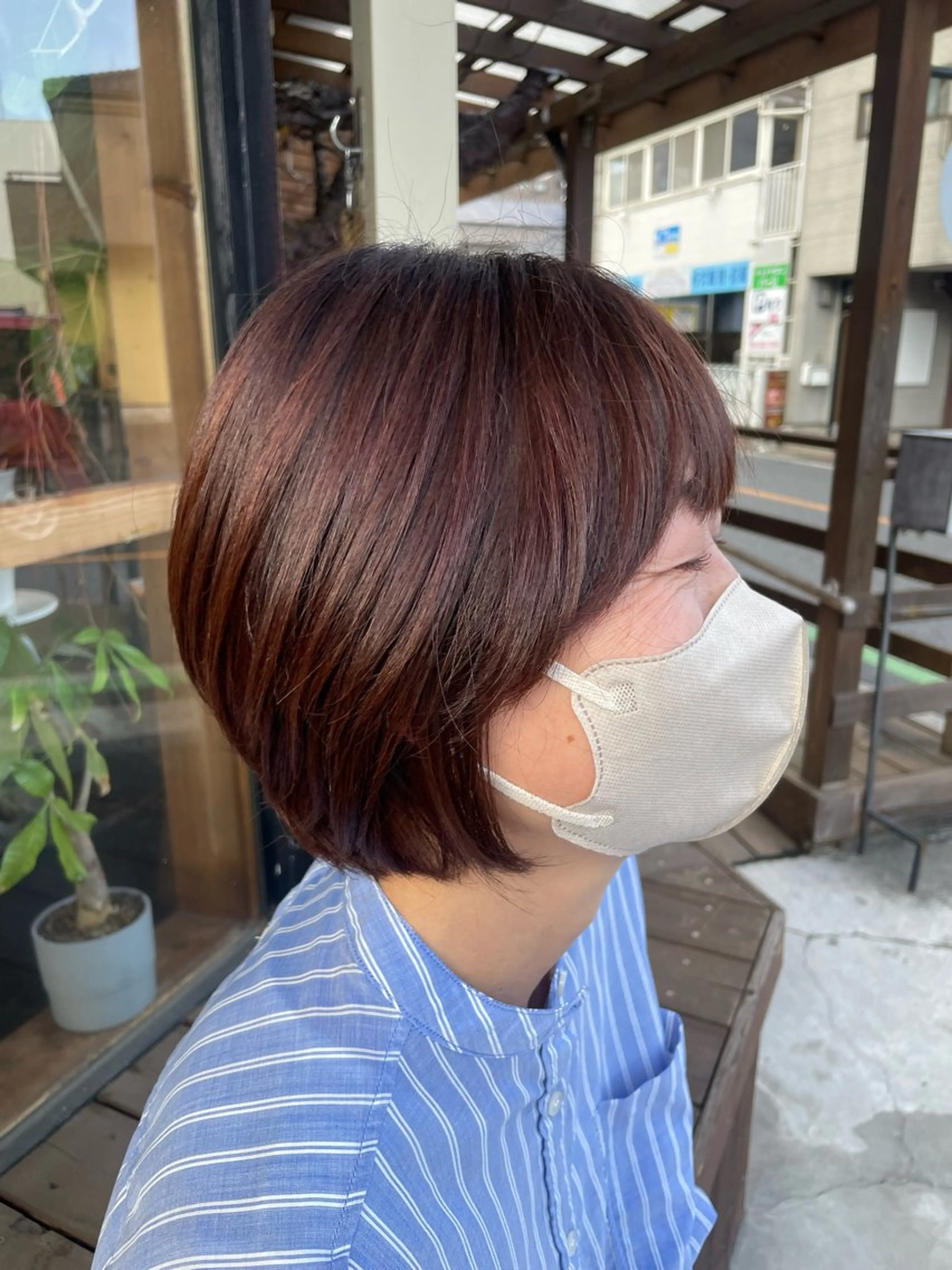 ショート カラー ヘアカラー トリートメント ヘッドスパ 白髪ケア  BAUM まやのヘアスタイル