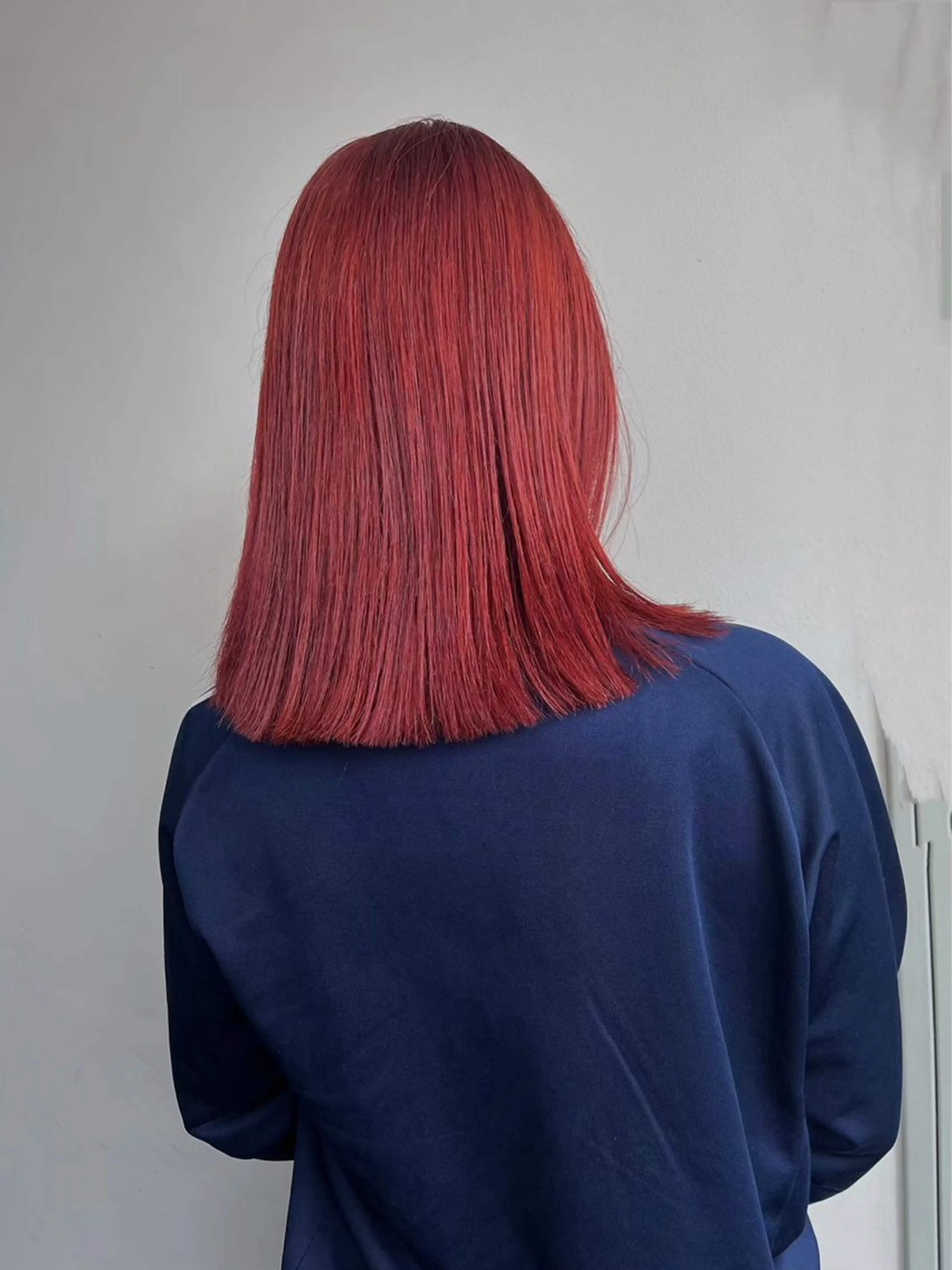 カラー ブリーチ オレンジ オレンジレッド レッドカラー Riko/ カットモデル募集中のヘアスタイル