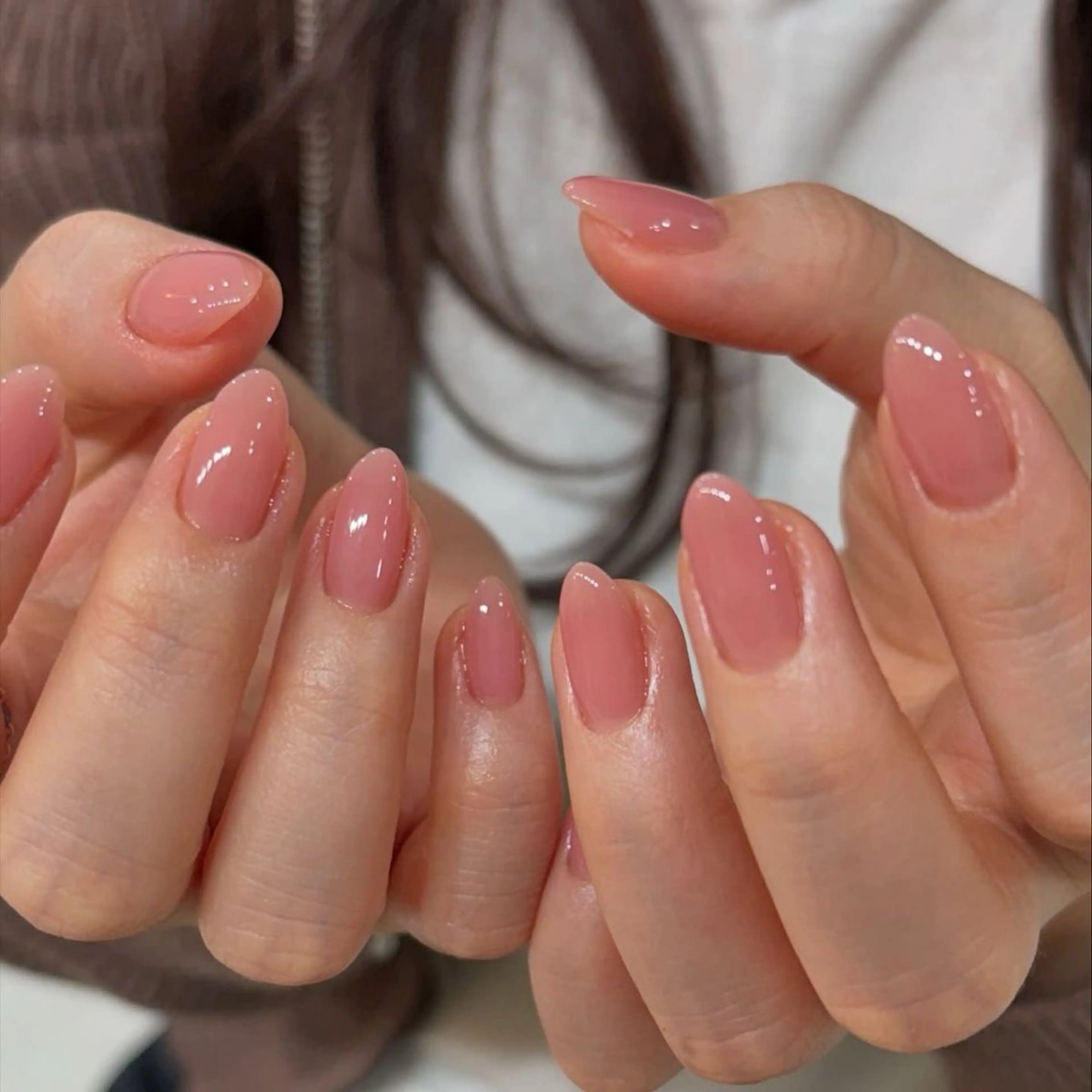 ネイル 韓国ネイル 持ち込み ワンカラーネイル ハンドネイル EMI ANA.CHUOのネイルデザイン