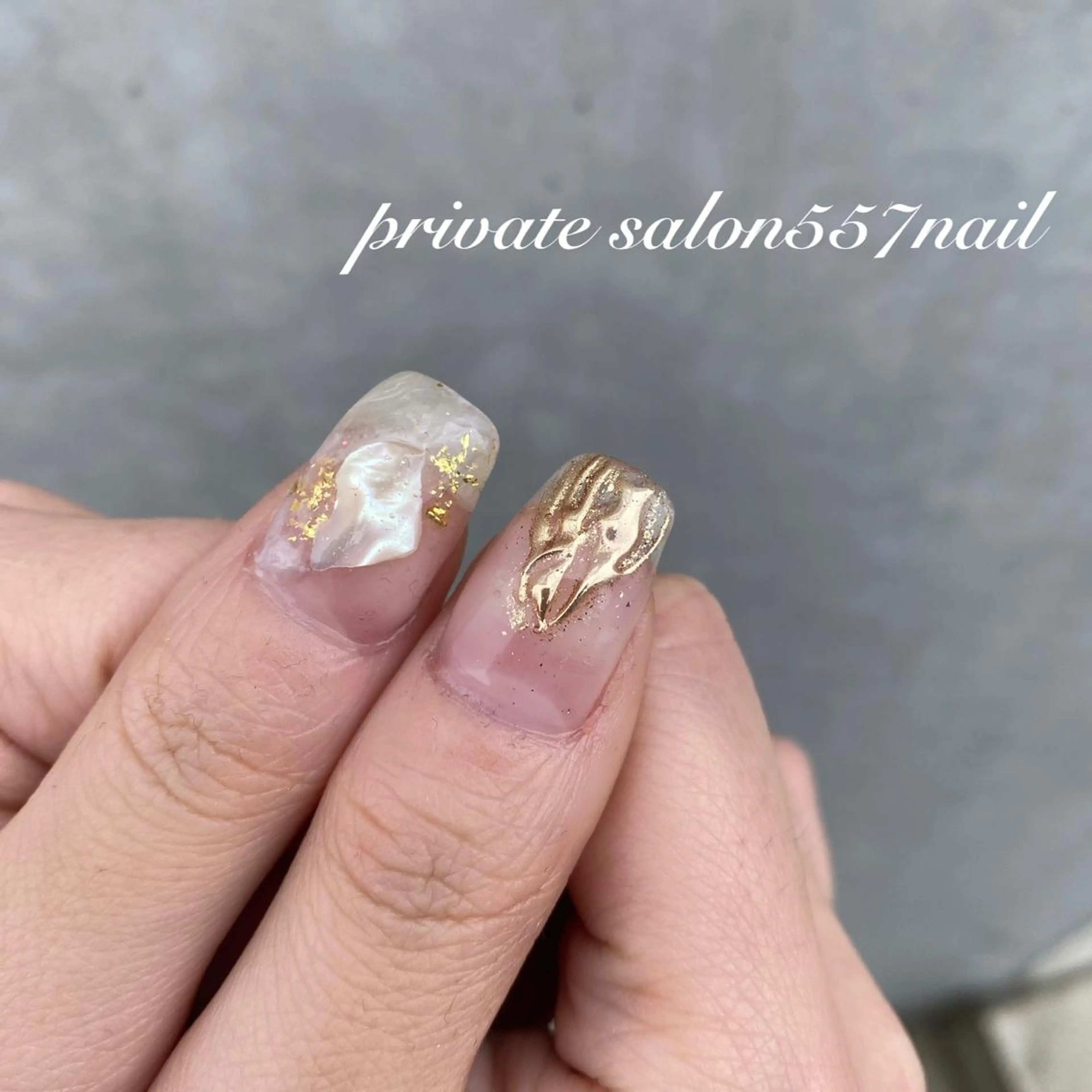 ネイル ニュアンスネイル ハンドネイル 557 nailのネイルデザイン