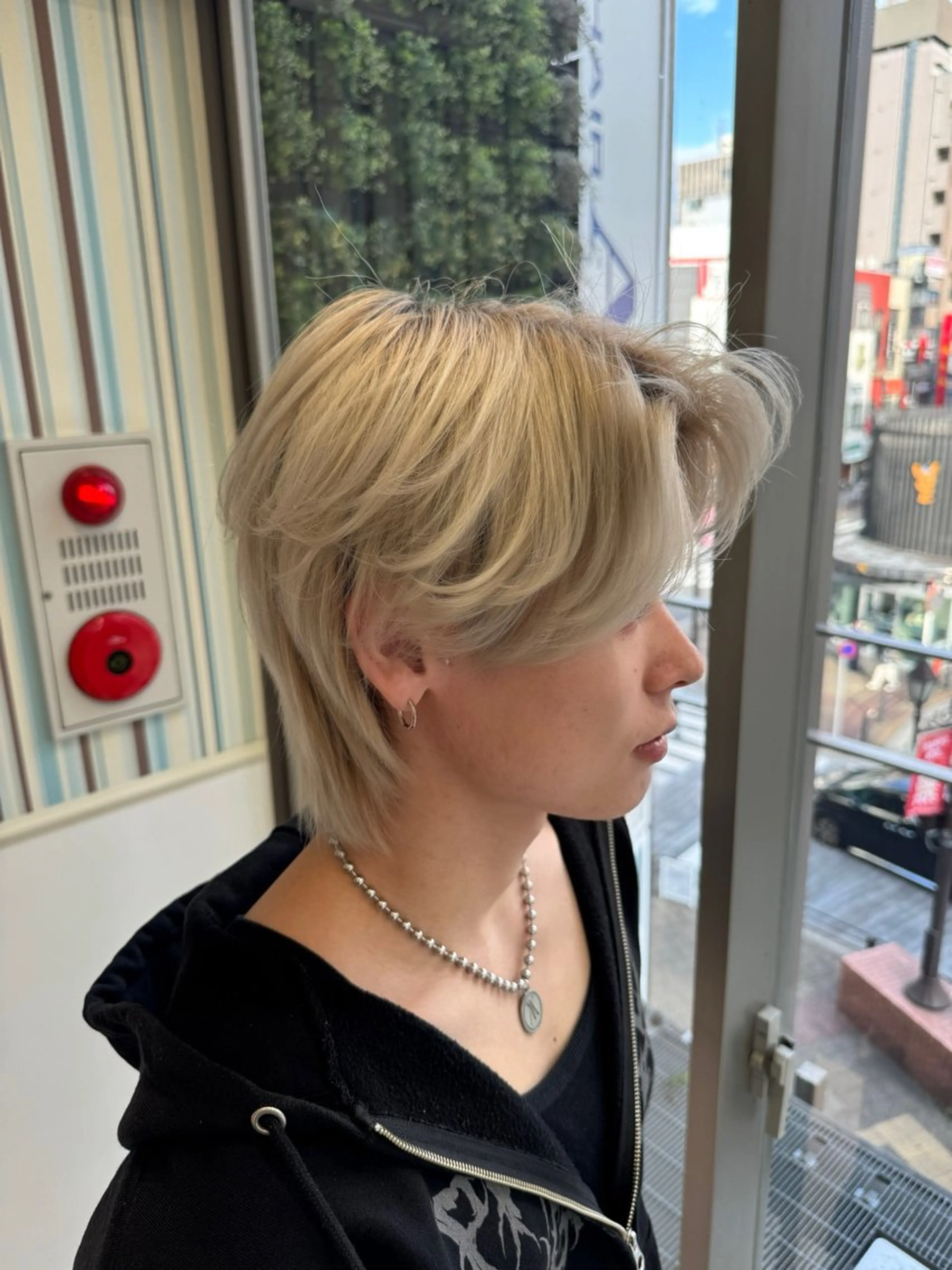 メンズ センターパート メンズウルフカット ウルフカット 曲がる縮毛/カルマパ ーマ/池袋/横村大全のヘアスタイル