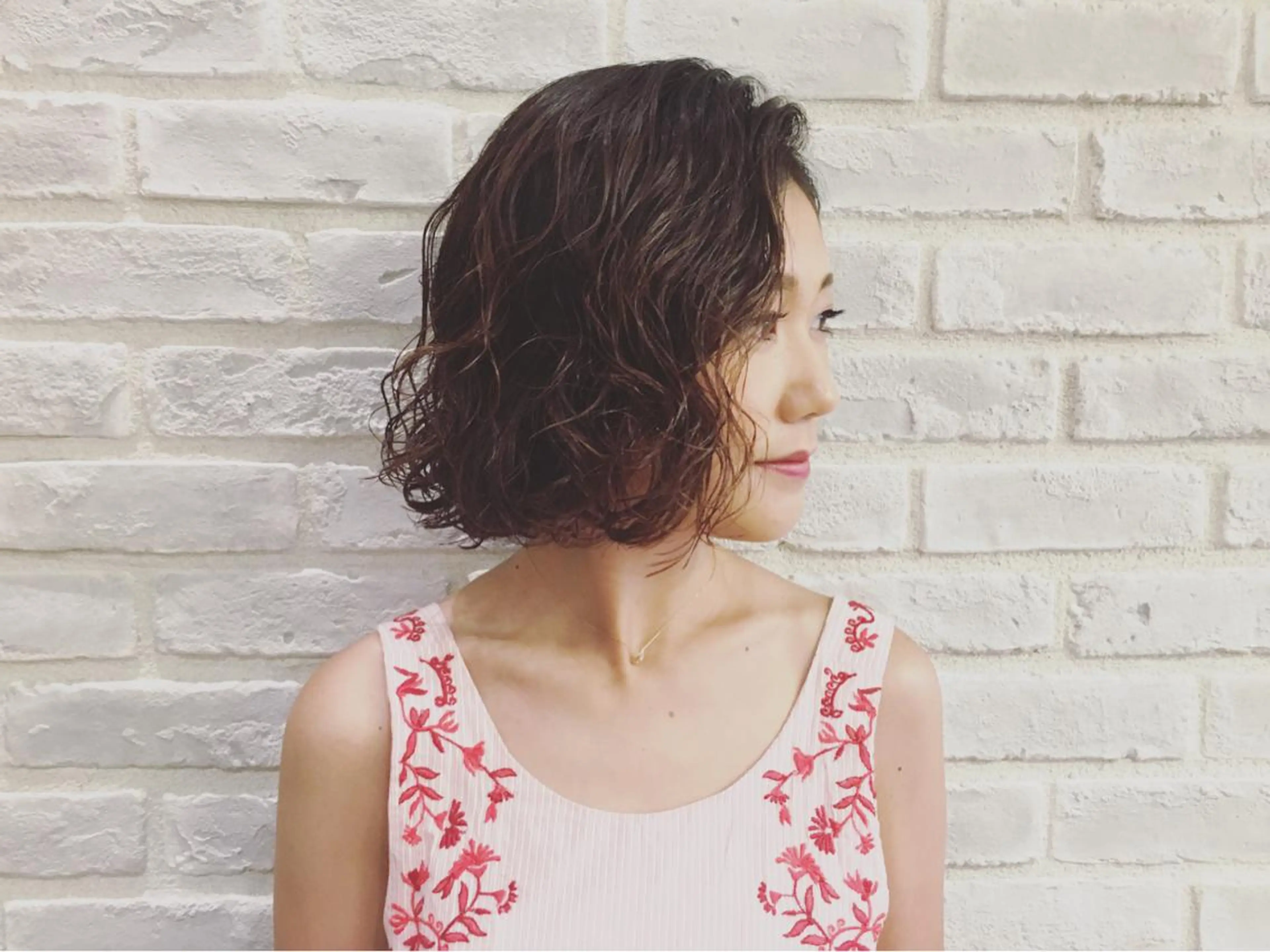 ショート カラー パーマ ヘアアレンジ la fith所属・rico_by ヘアとアイブロウのヘアスタイル