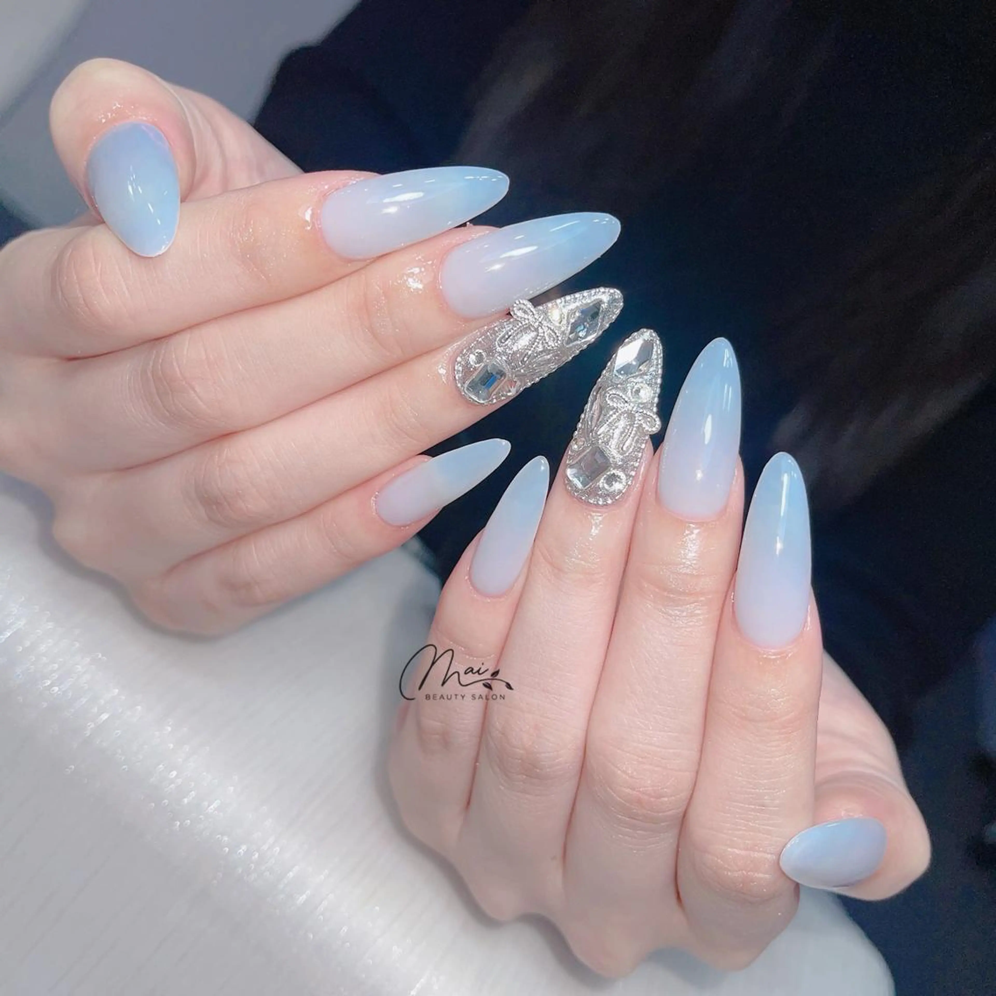 ネイル チークネイル フラッシュネイル フレンチネイル ジェルネイル 韓国ネイル ハンドネイル MaiBeauty マイ マイのネイルデザイン