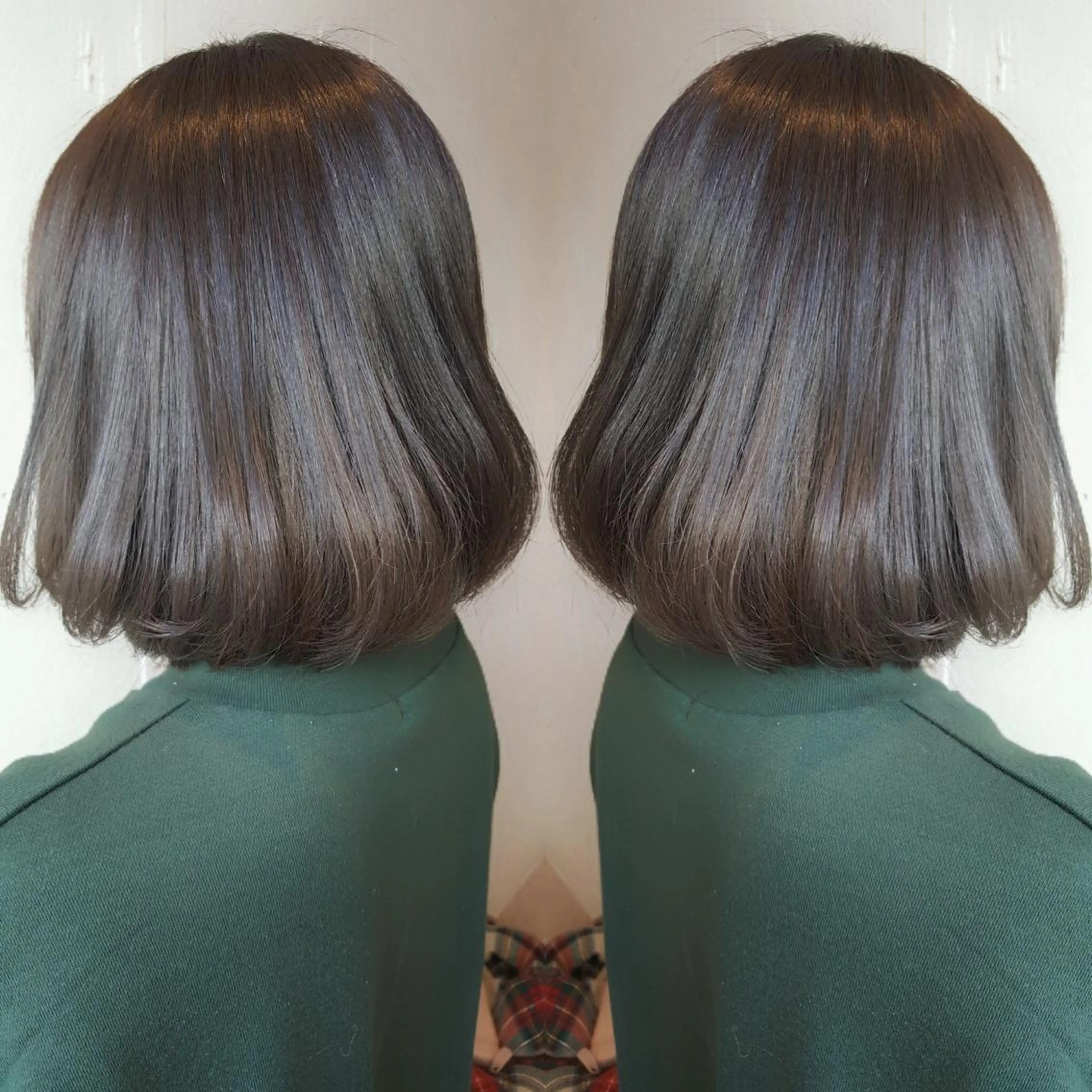 ミディアム アッシュ あらき ちさとのヘアスタイル