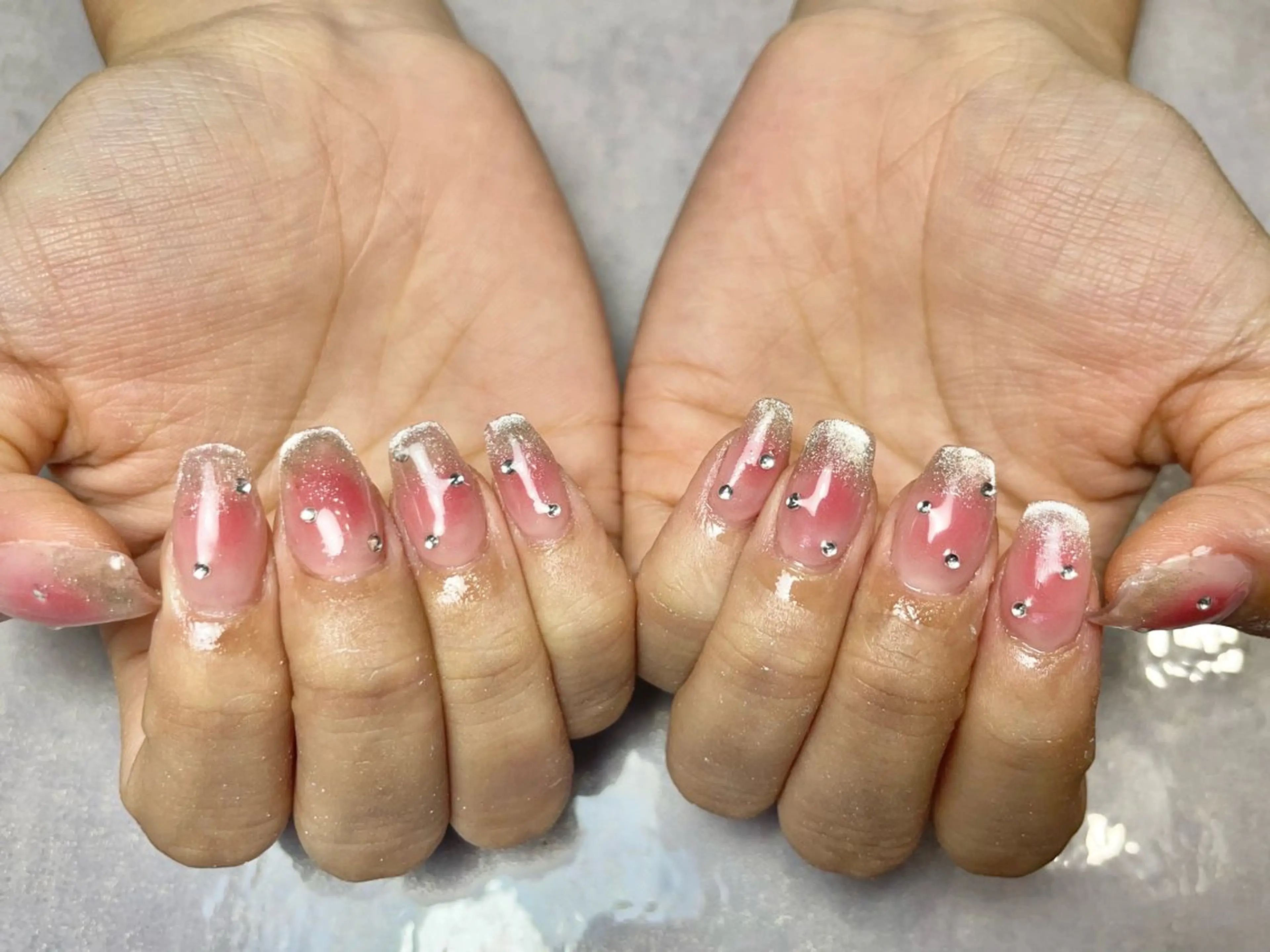 ネイル チークネイル フレンチネイル マグネットネイル マグネットフレンチ スカルプネイル ハンドネイル BLANCEnail所属・BLANCnail yuuのネイルデザイン