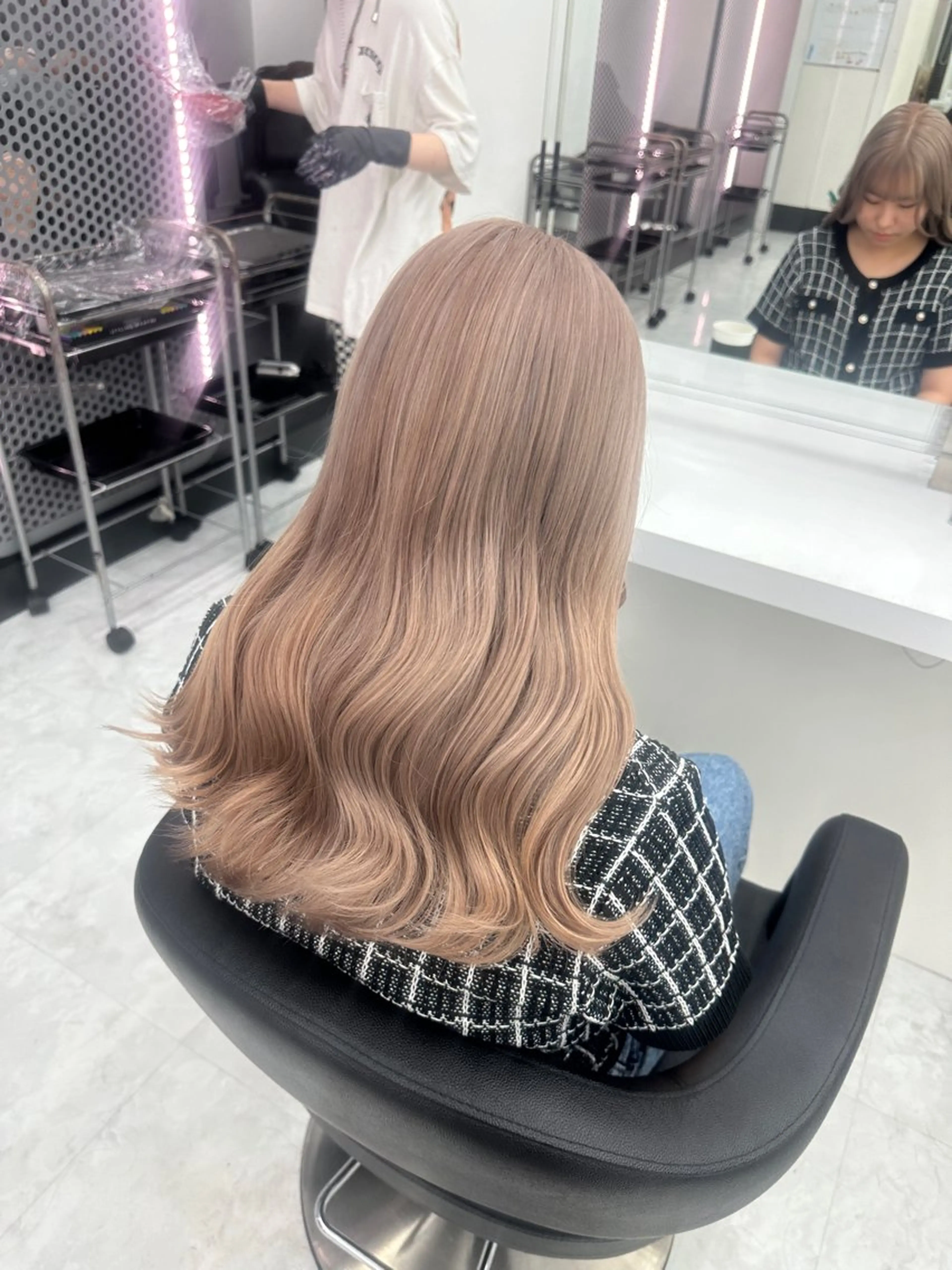 ロング カラー パーマ ヘアアレンジ メンズ キッズ ♥️韓国ヘア レイヤー♥️ゆりのヘアスタイル