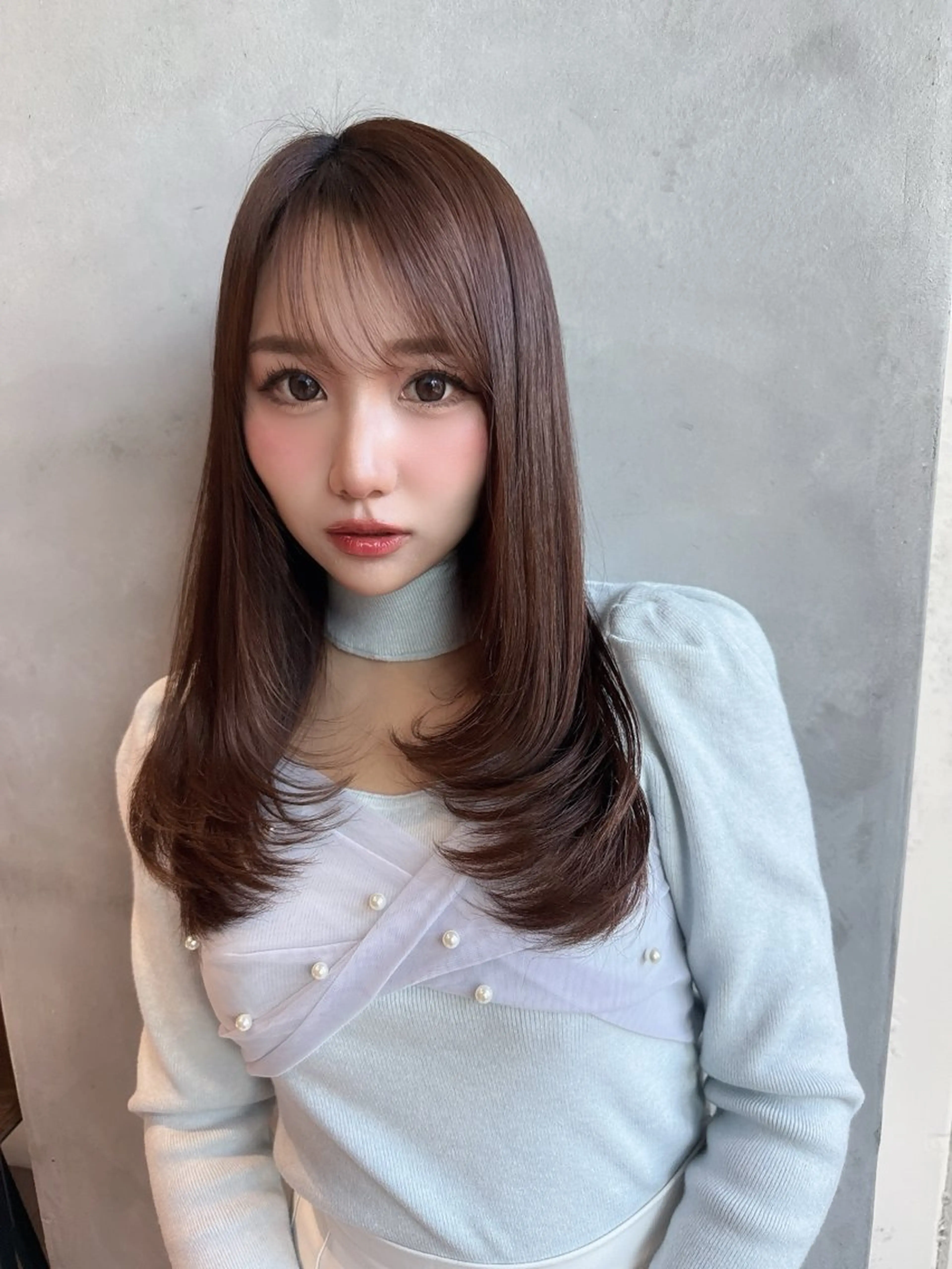 セミロング カット ヘアカラー トリートメント CHERIM ❤️🔥新家光葉のヘアスタイル