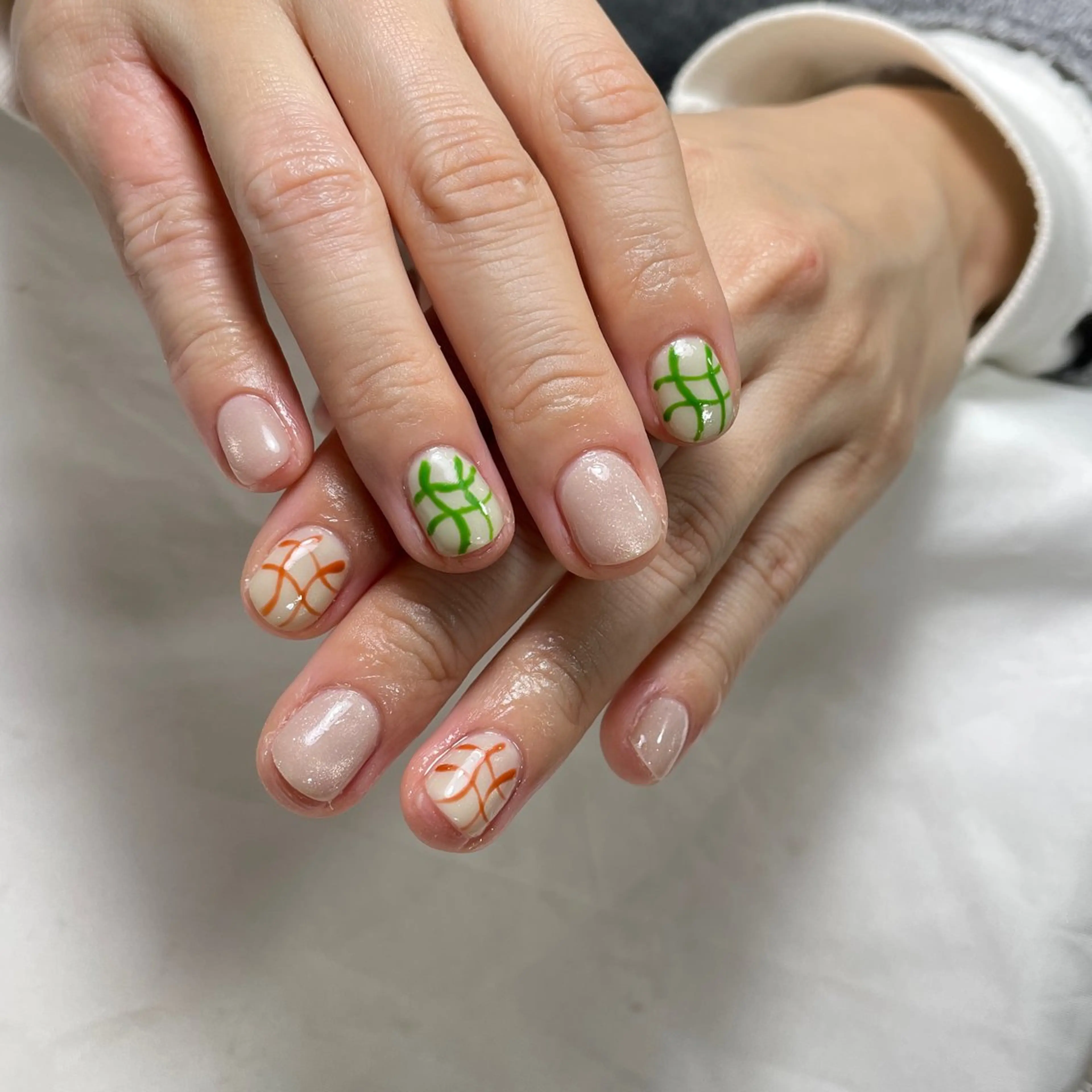 ネイル アートネイル フレンチネイル ジェルネイル グラデーション 韓国ネイル ハンドネイル 久保田 マリコのネイルデザイン