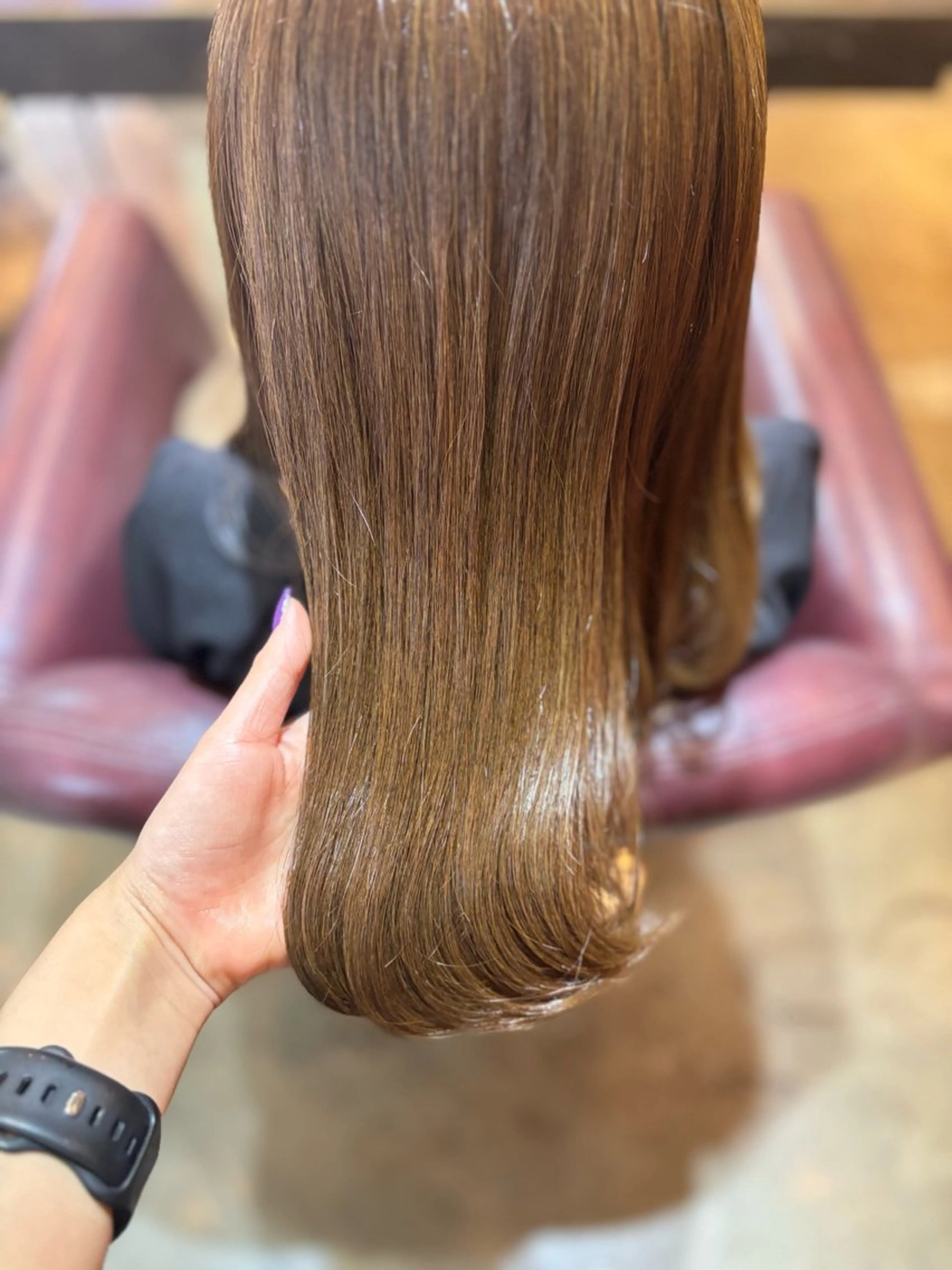 セミロング カラー 髪質改善カラー ブラウン🤎YUMEのヘアスタイル