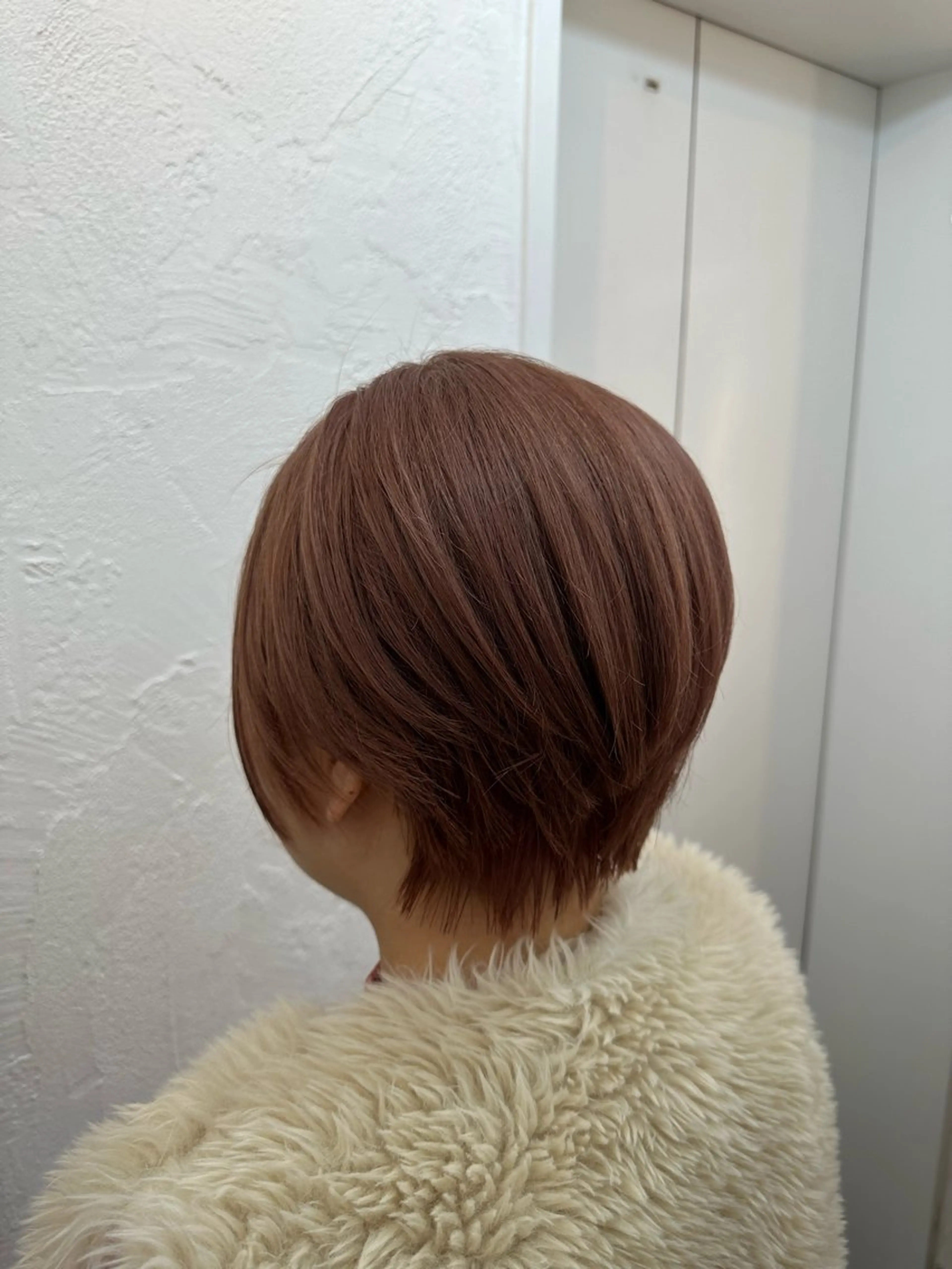 ショート カラー ベージュカラー ピンクカラー ピンクベージュ fuu。。。銀座所属・美髪質改善✨ 縮毛矯正✨HIDEのヘアスタイル