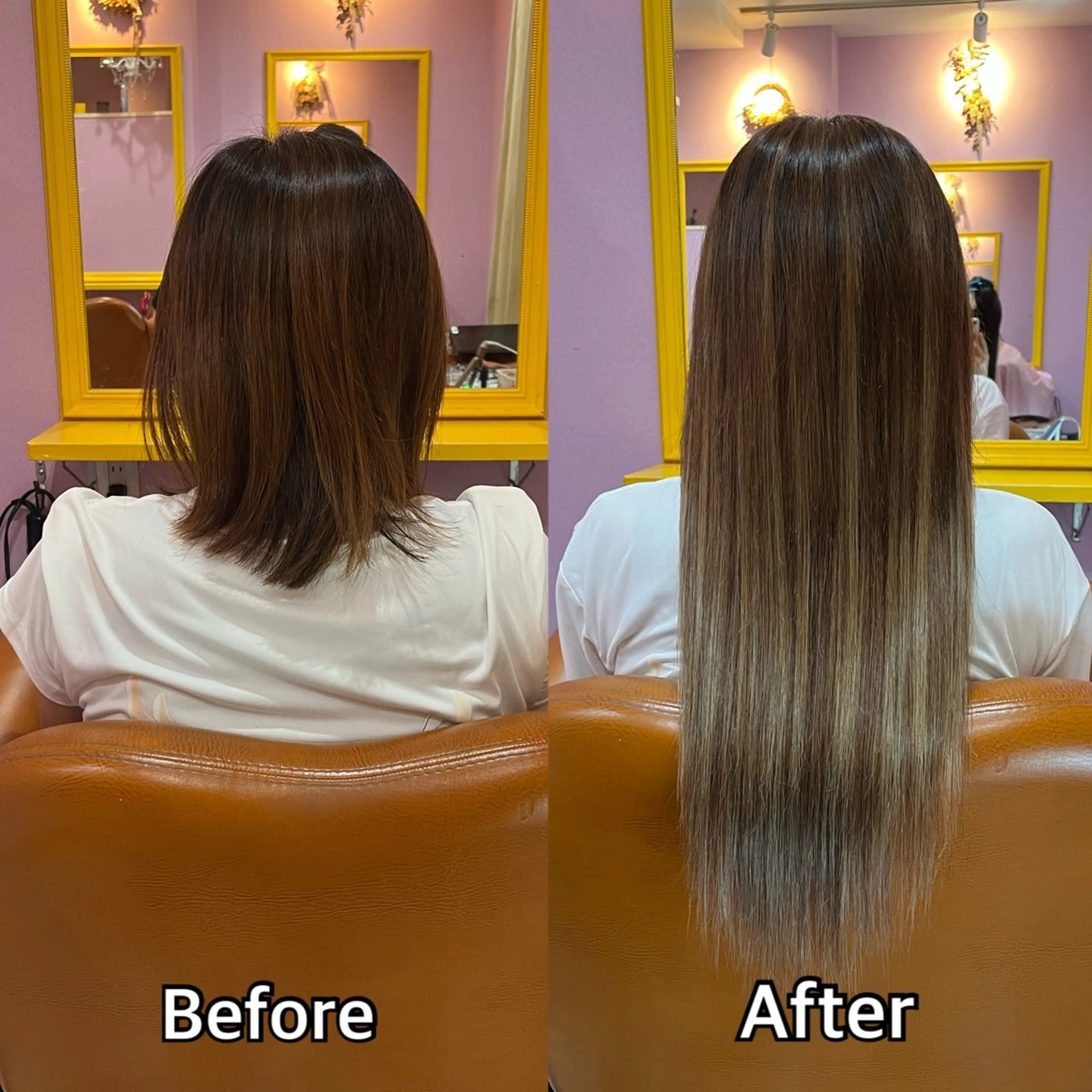 ロング シール+ちび編み込み エクステ梅田🐨のヘアスタイル