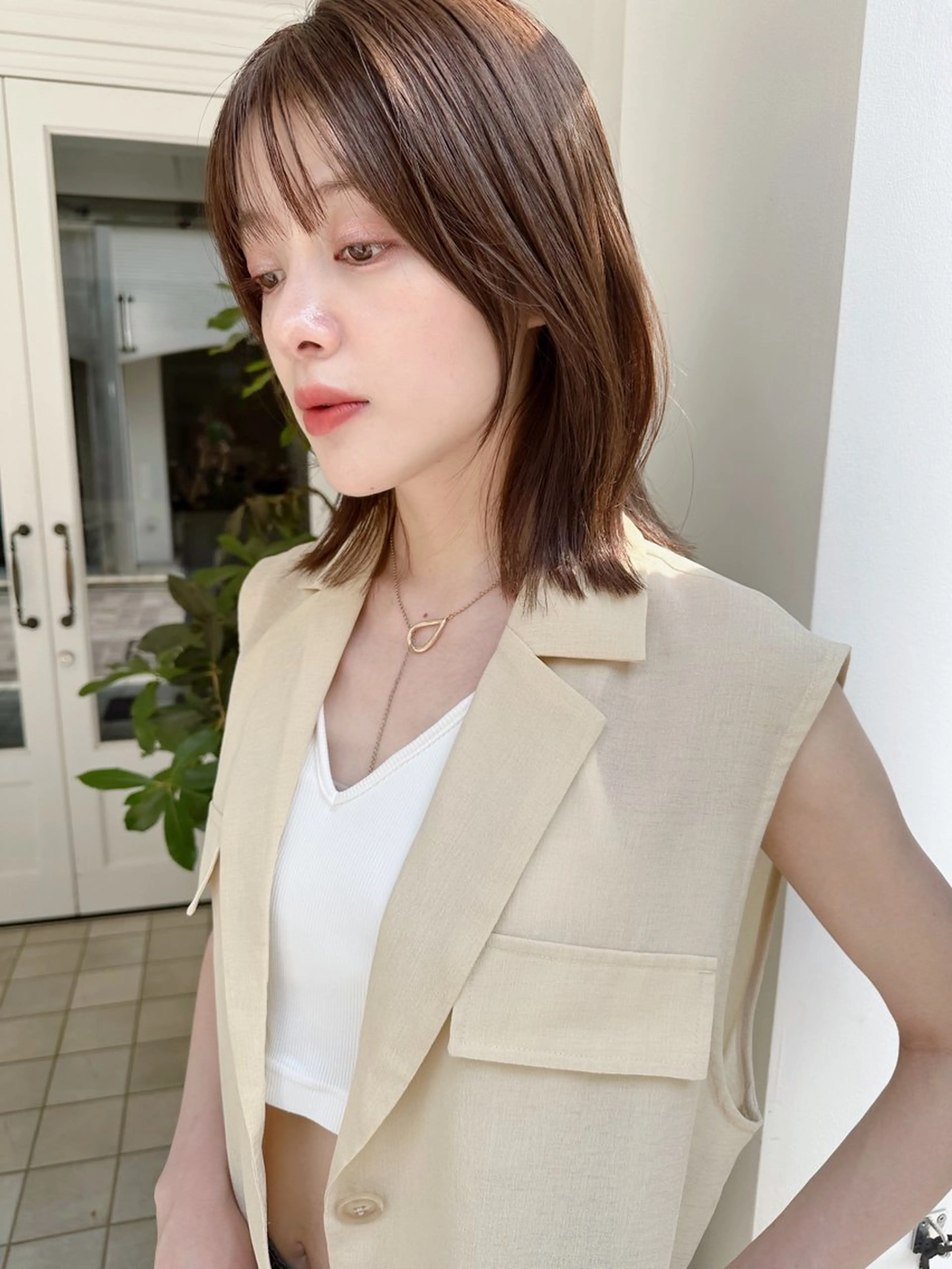 ミディアム 鎌倉 彩のヘアスタイル