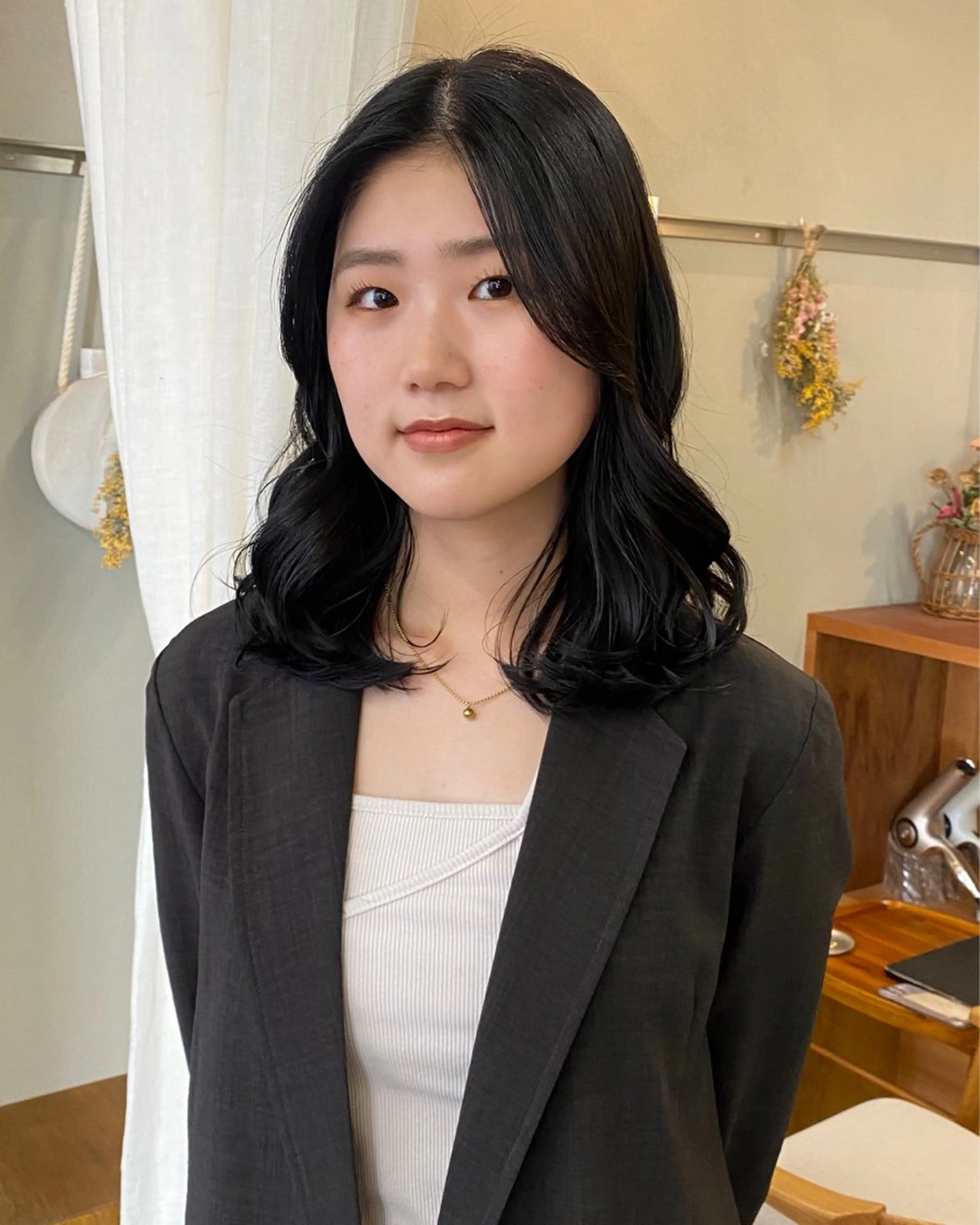 ミディアム カラー カット ヘアカラー トリートメント NIKO/名古屋/ 伏見/花屋併設のヘアスタイル