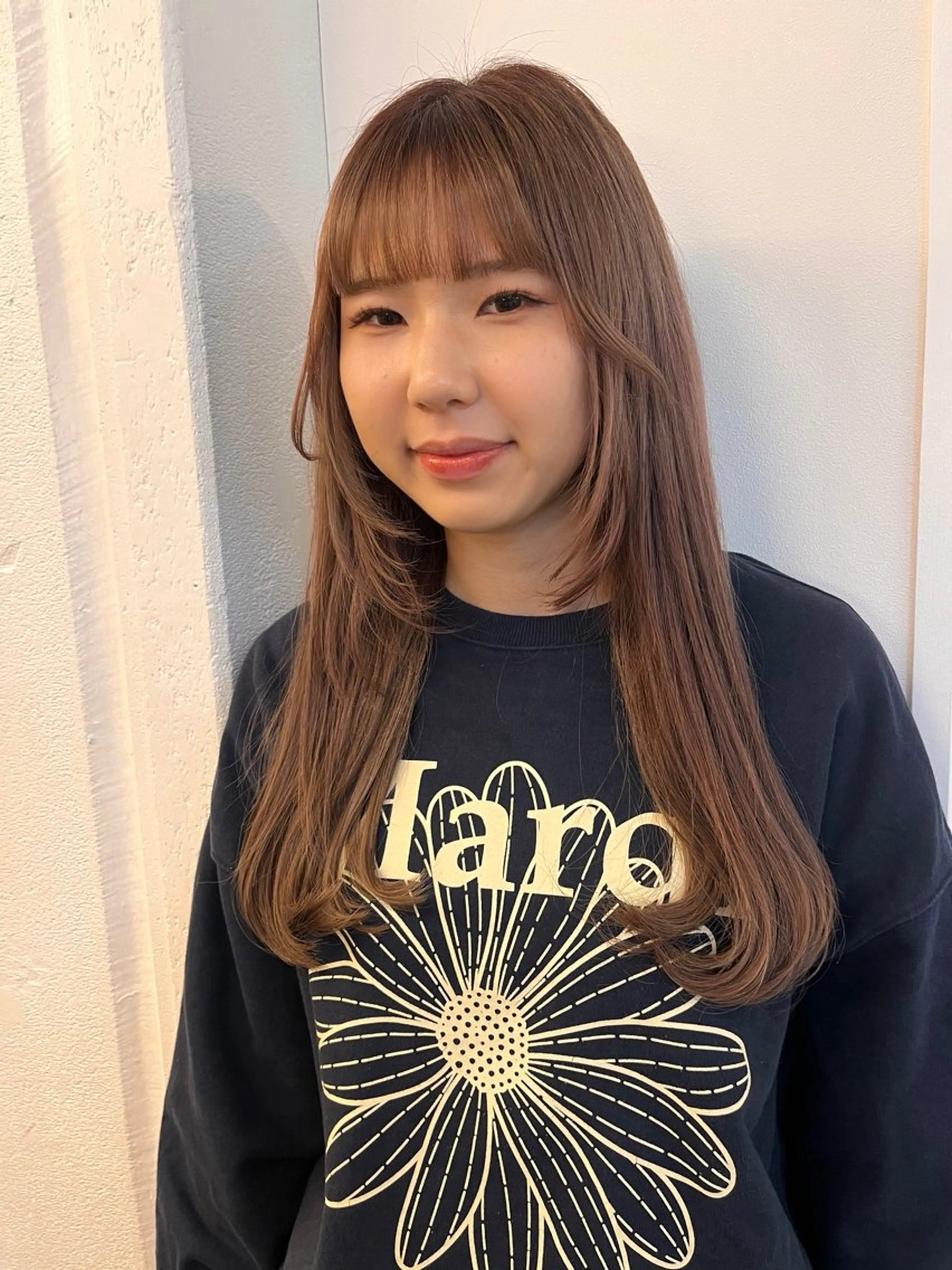 ロング 顔周りカット カット レイヤーカット/韓国 ヘア/ honokaのヘアスタイル