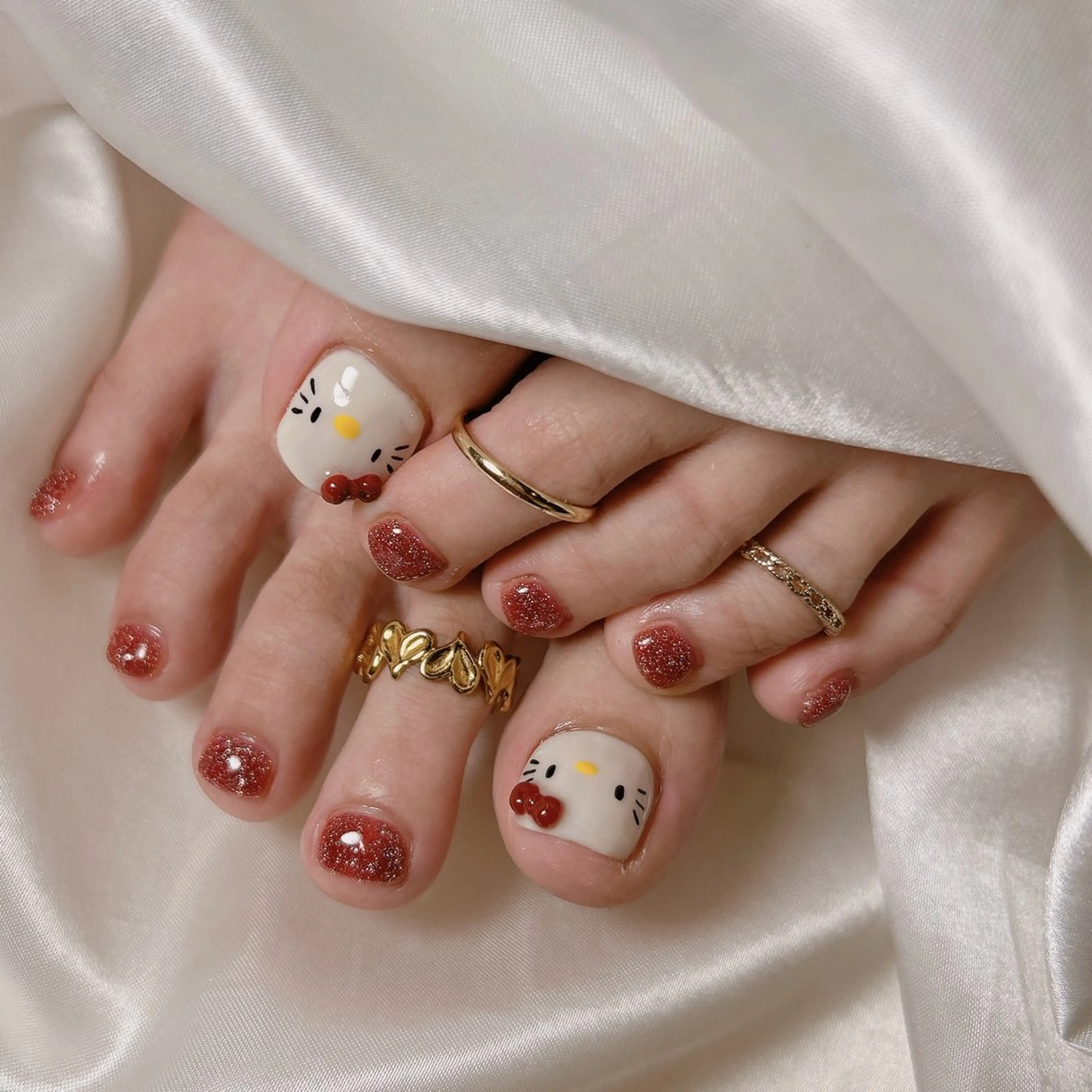 ネイル フラッシュネイル フットネイル junna のぞいてねのネイルデザイン