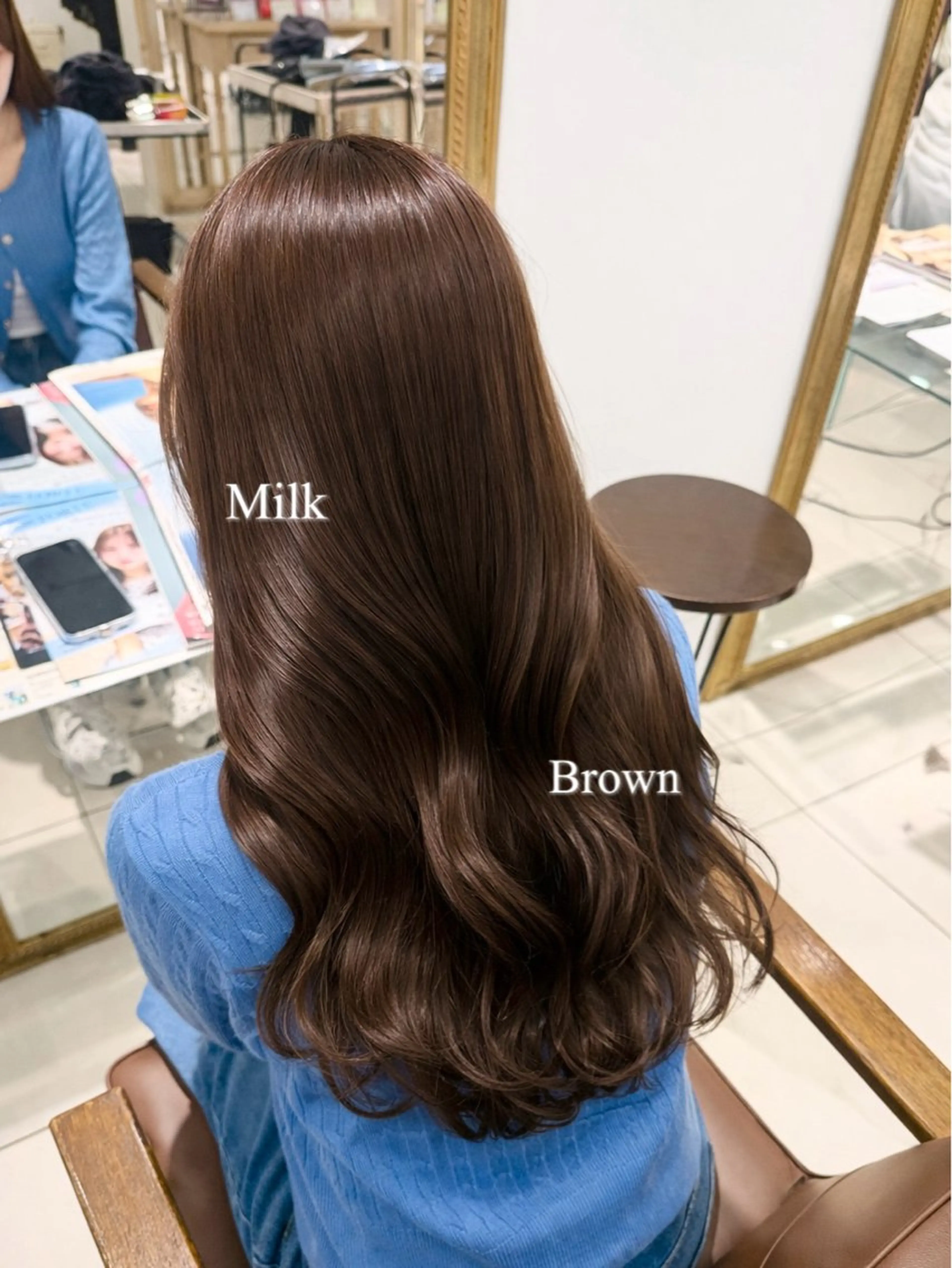 ロング カラー ブラウンカラー ヘアカラー トリートメント 髪質改善カラー🤍 Nanakoのヘアスタイル