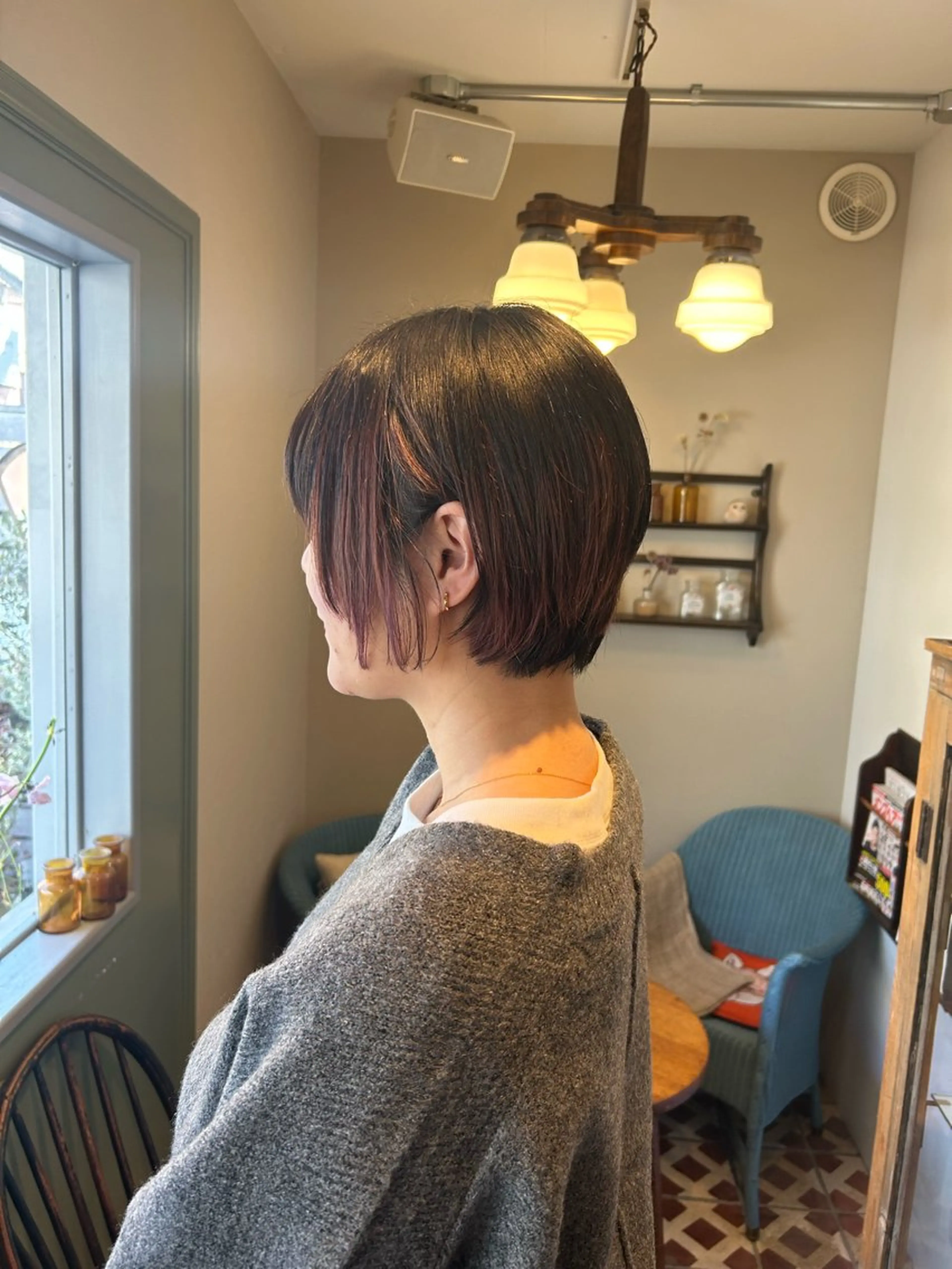 ショート カラー ショートボブ ラベンダーカラー ラベンダーピンク ピンクカラー ボブ Masaki ブリーチカラーのヘアスタイル
