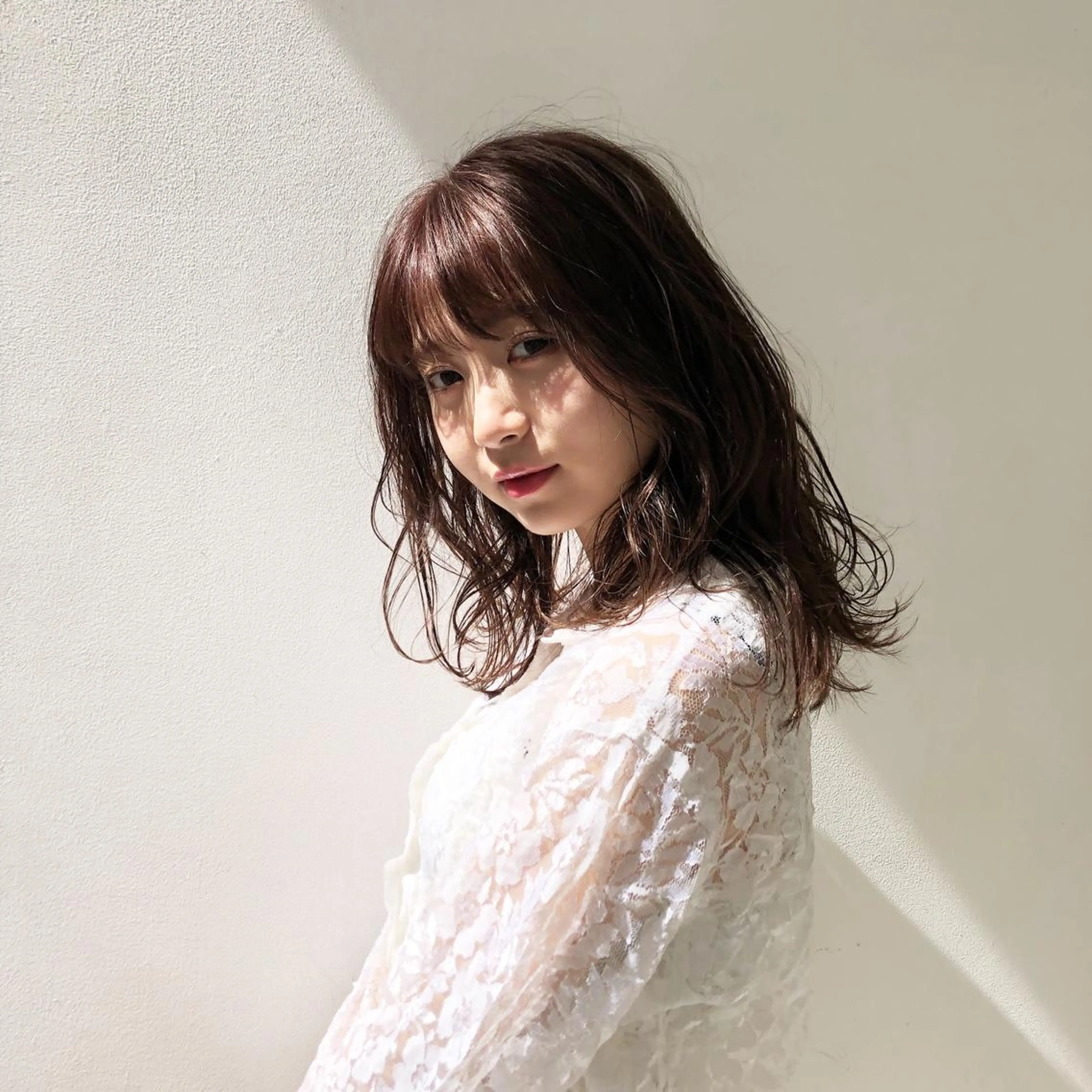 セミロング 顔周りカット/髪質改 善/新宿/畑中稔里のヘアスタイル