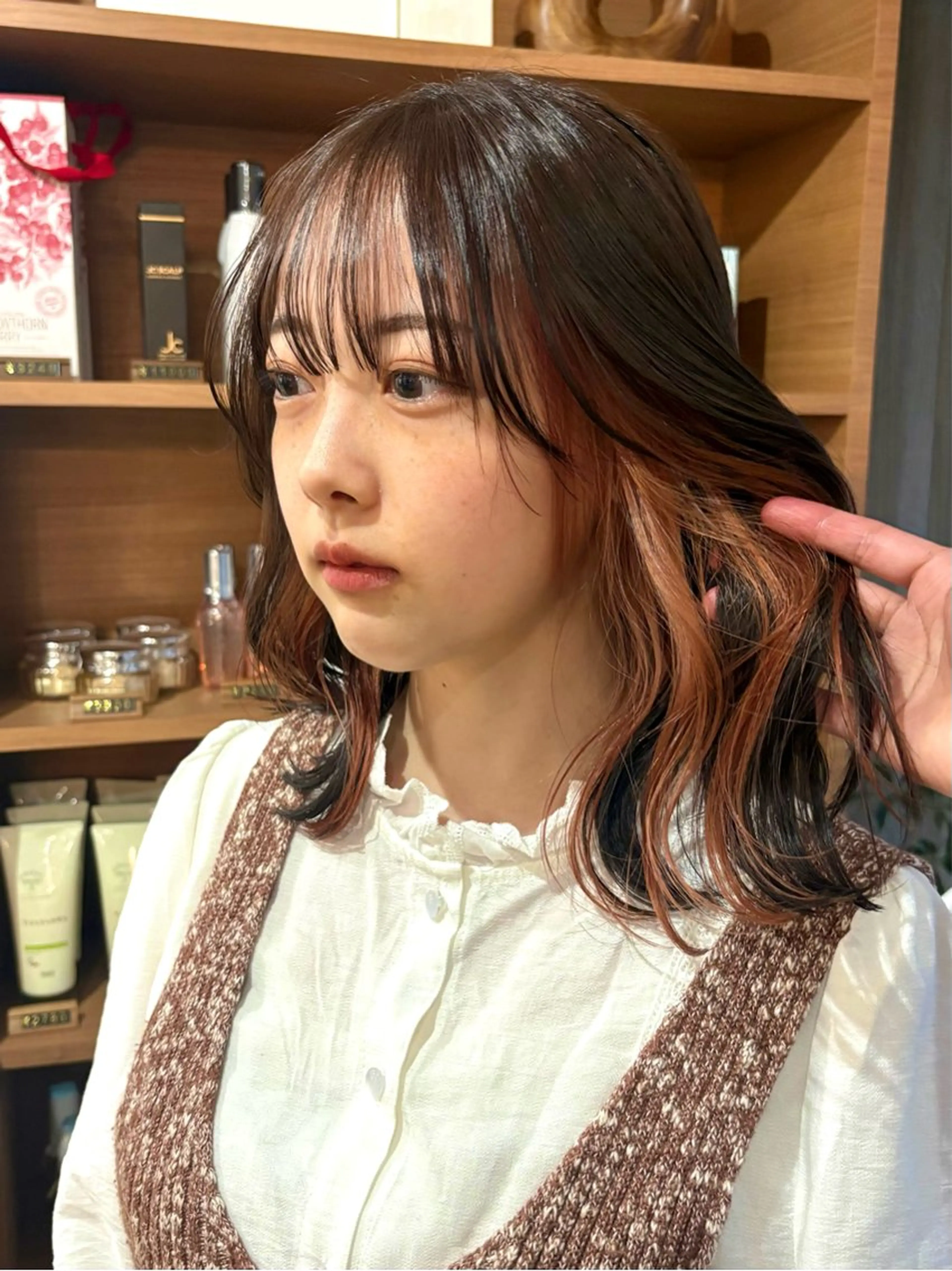 ミディアム カラー カット ヘアカラー HaKUmaison ノエ／久屋大通 高岳のヘアスタイル