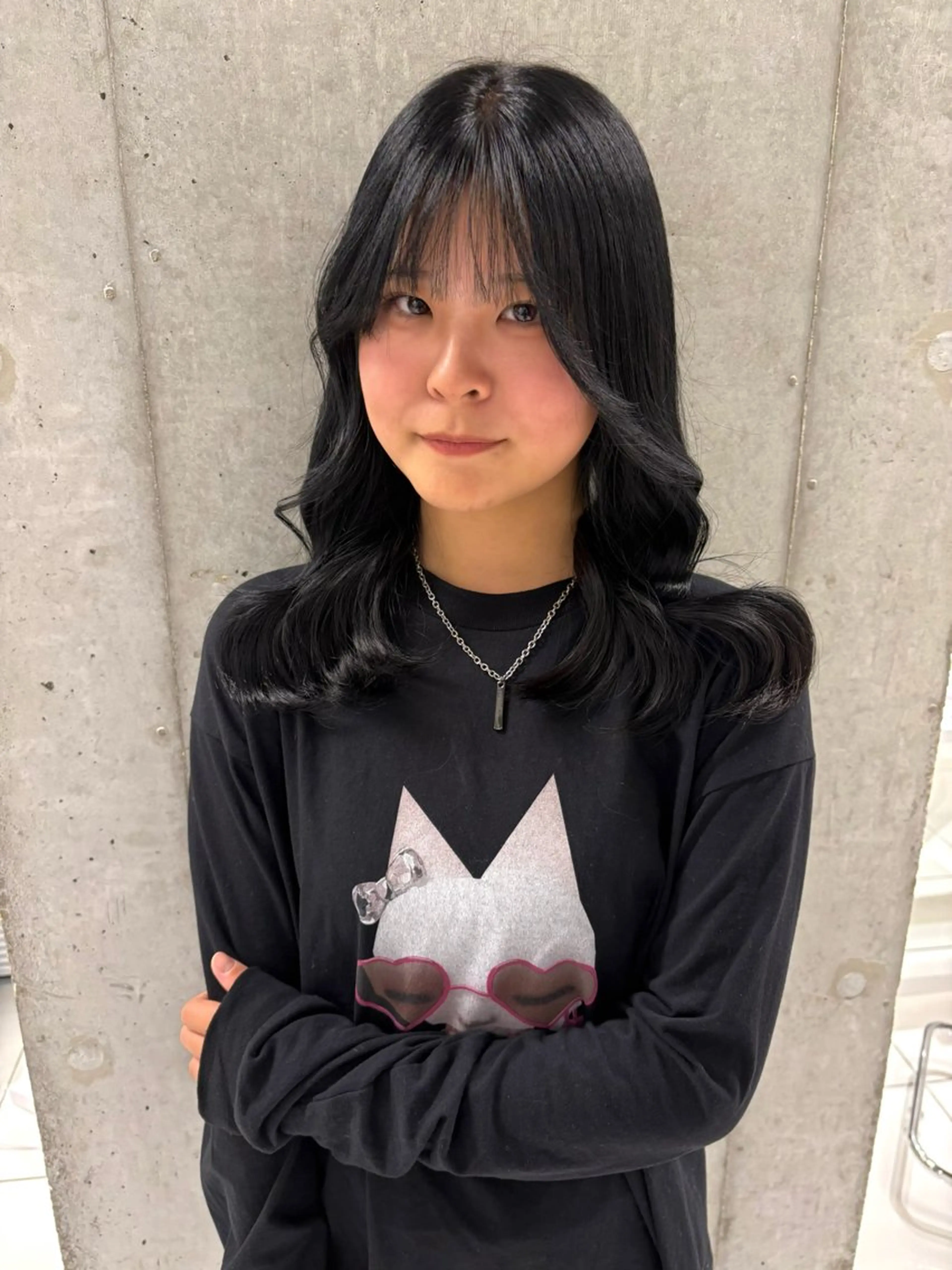 セミロング カラー 透明感カラー トリートメント ヘアカラー トリートメント Miyu🎀レイヤー ／透明感カラー🪽のヘアスタイル