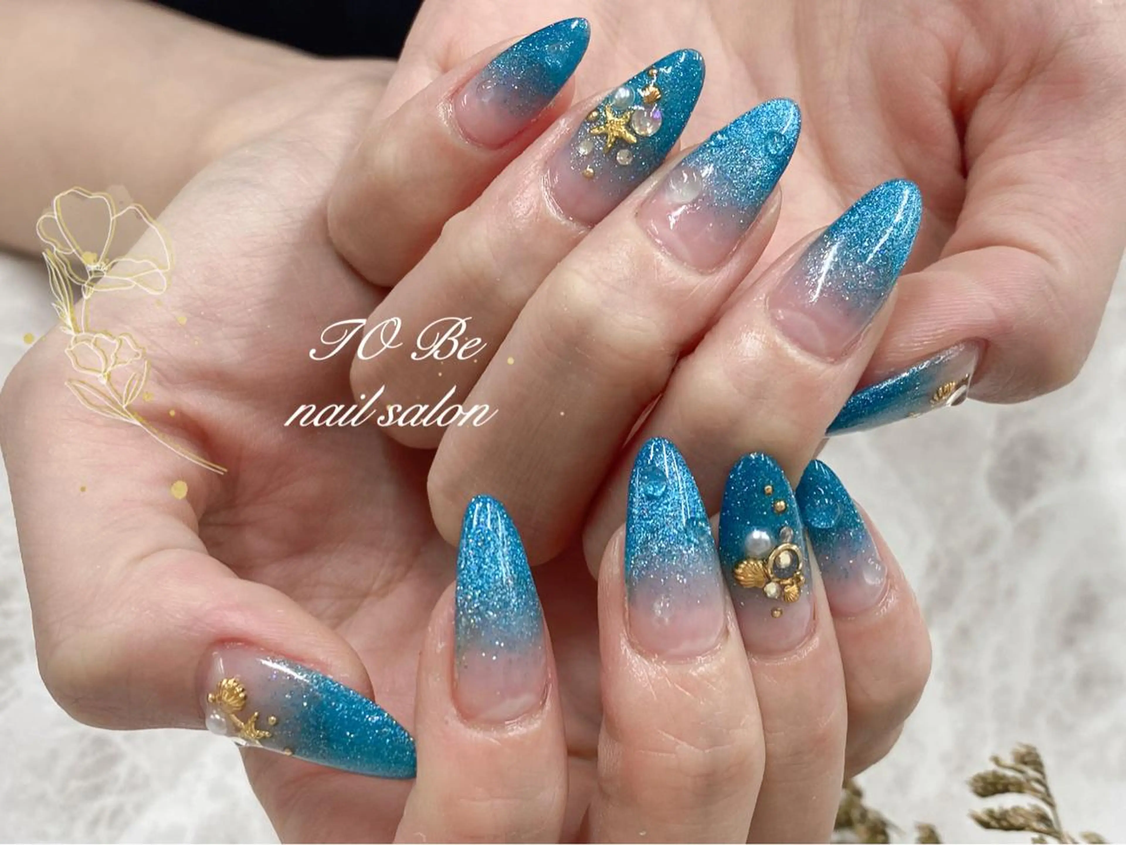 ロング ネイル ハンドネイル ハンドケア Nail Salon To Beのネイルデザイン