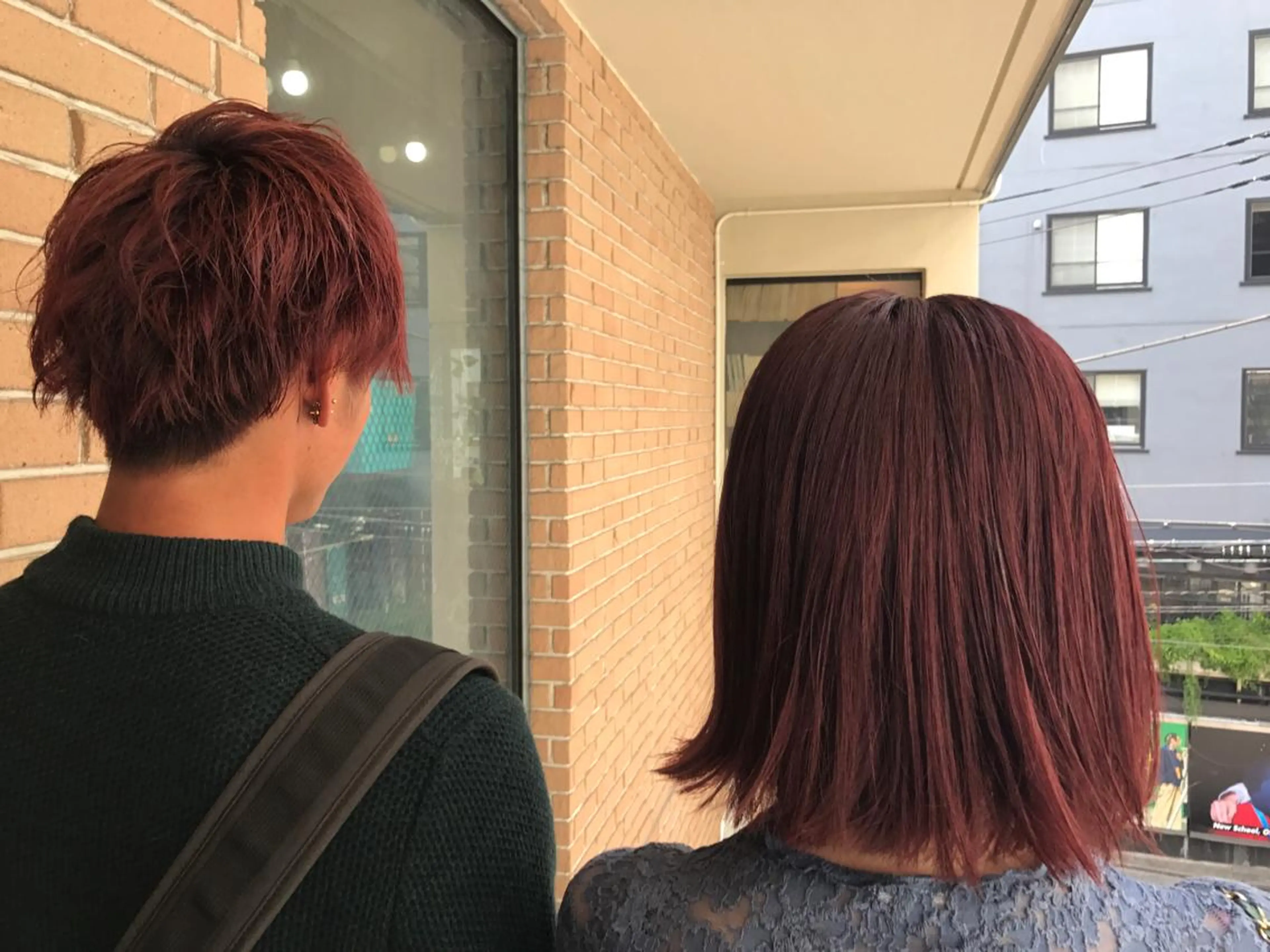 ミディアム カラー パーマ ヘアアレンジ メンズ ダブルカラー レッドカラー サロンドミルク 原宿のヘアスタイル