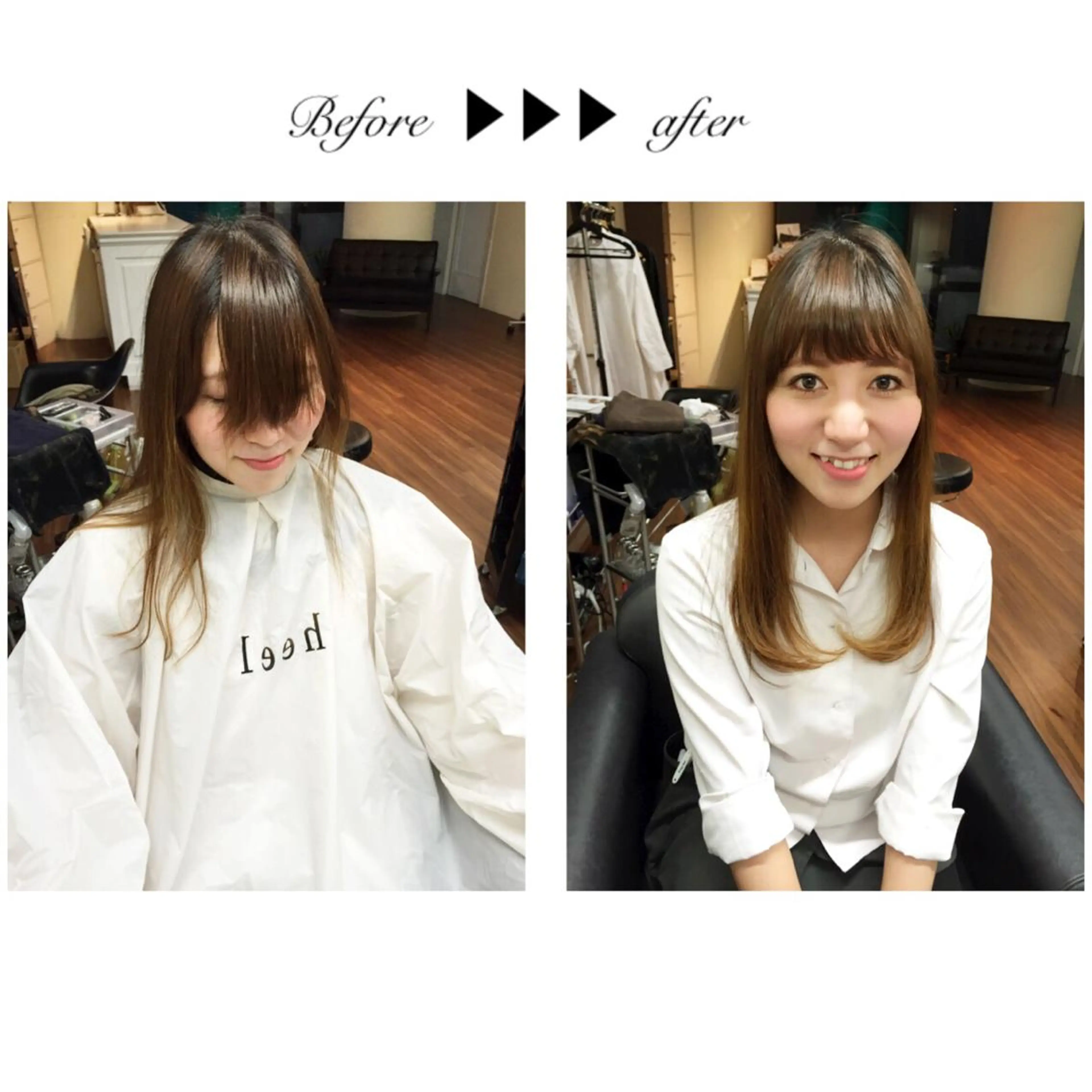 ミディアム セミロング ロング カラー パーマ 成松 勇治のヘアスタイル