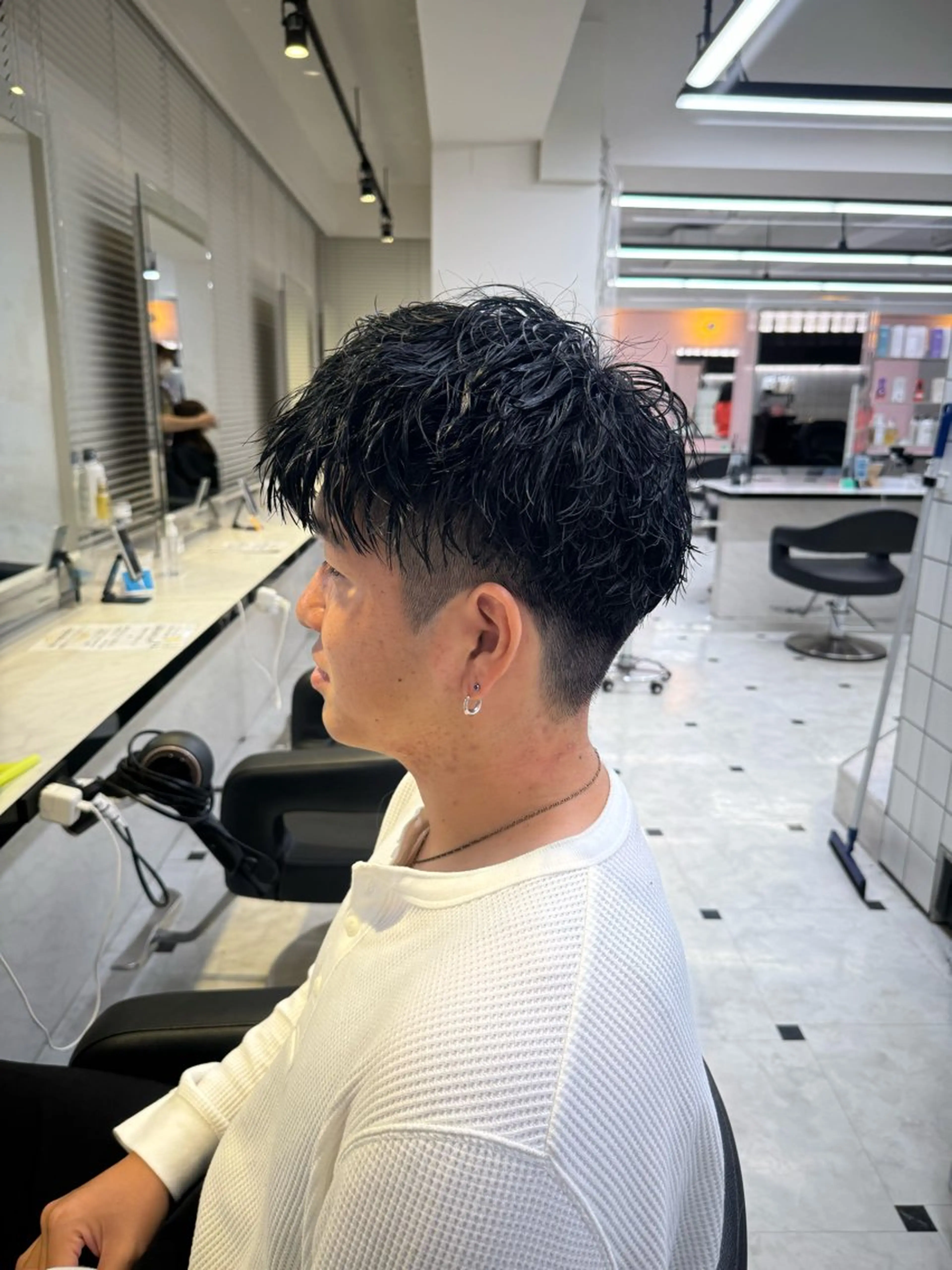 パーマ メンズ カット パーマ メンズ特化/上野 暖色カラー ダイチのヘアスタイル