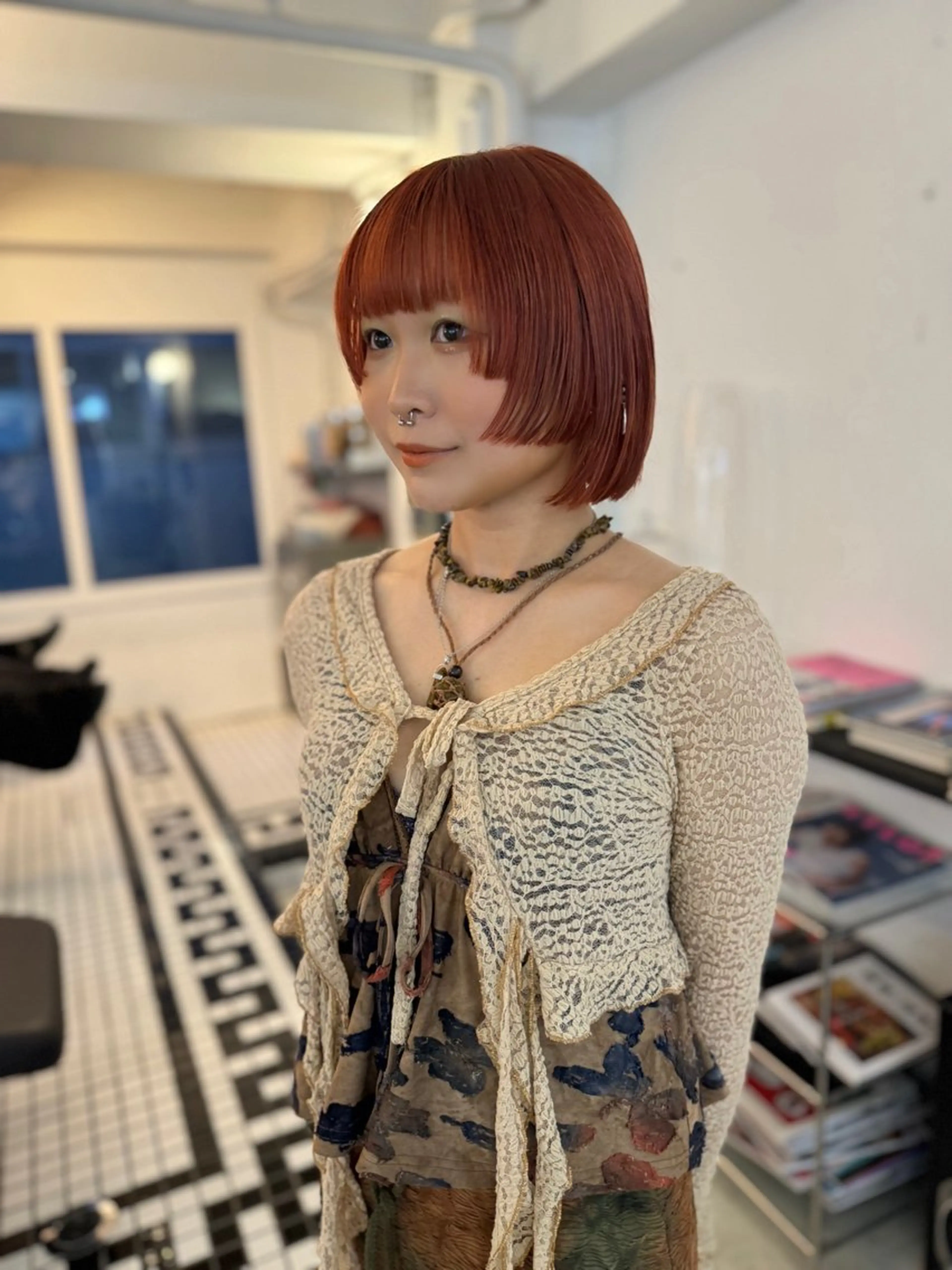 ショート カラー パーマ カット 縮毛矯正 繭所属・こはる／ハードパーマ /癖毛風パーマ🧃のヘアスタイル