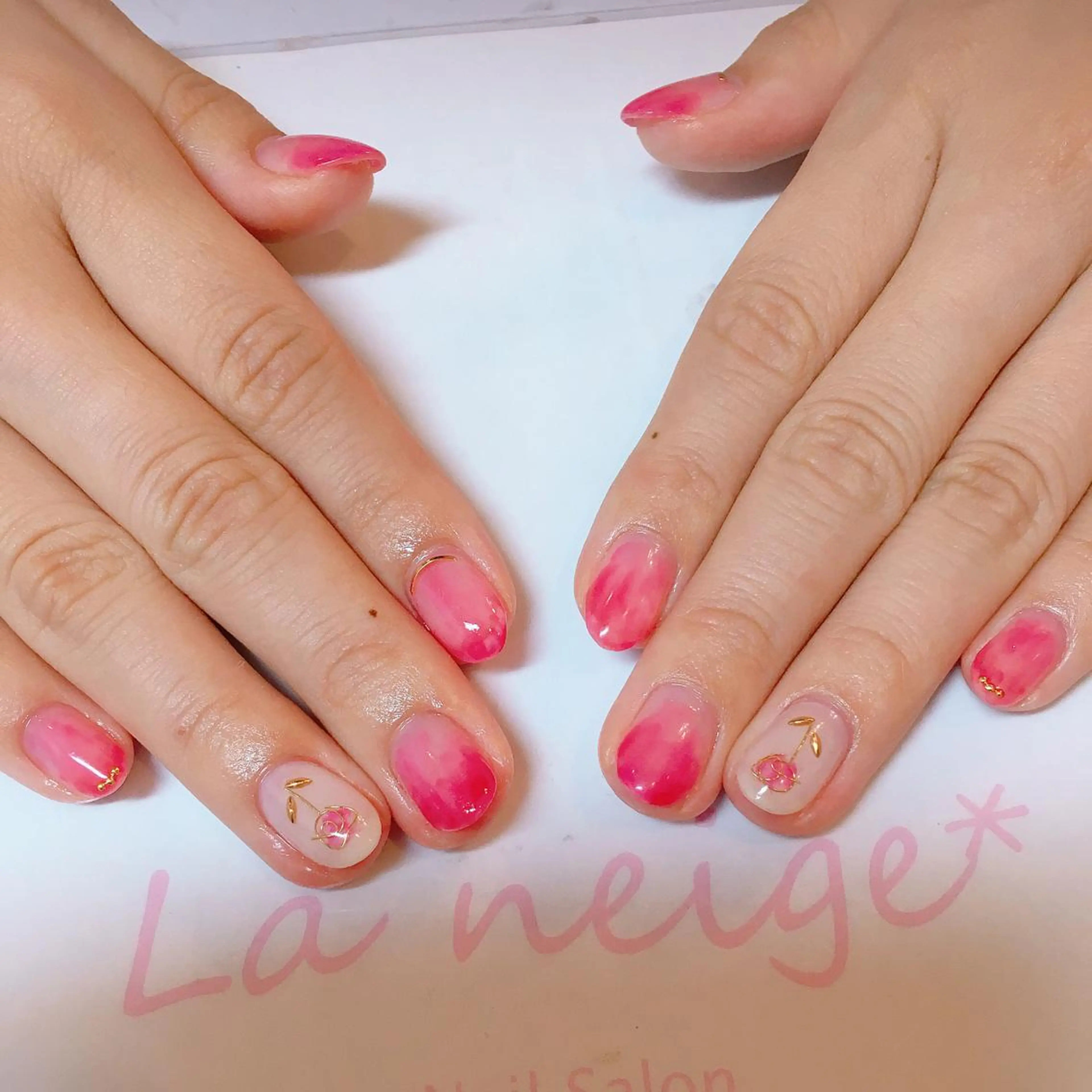 ネイル La neige* yuki 🥯🍑のネイルデザイン